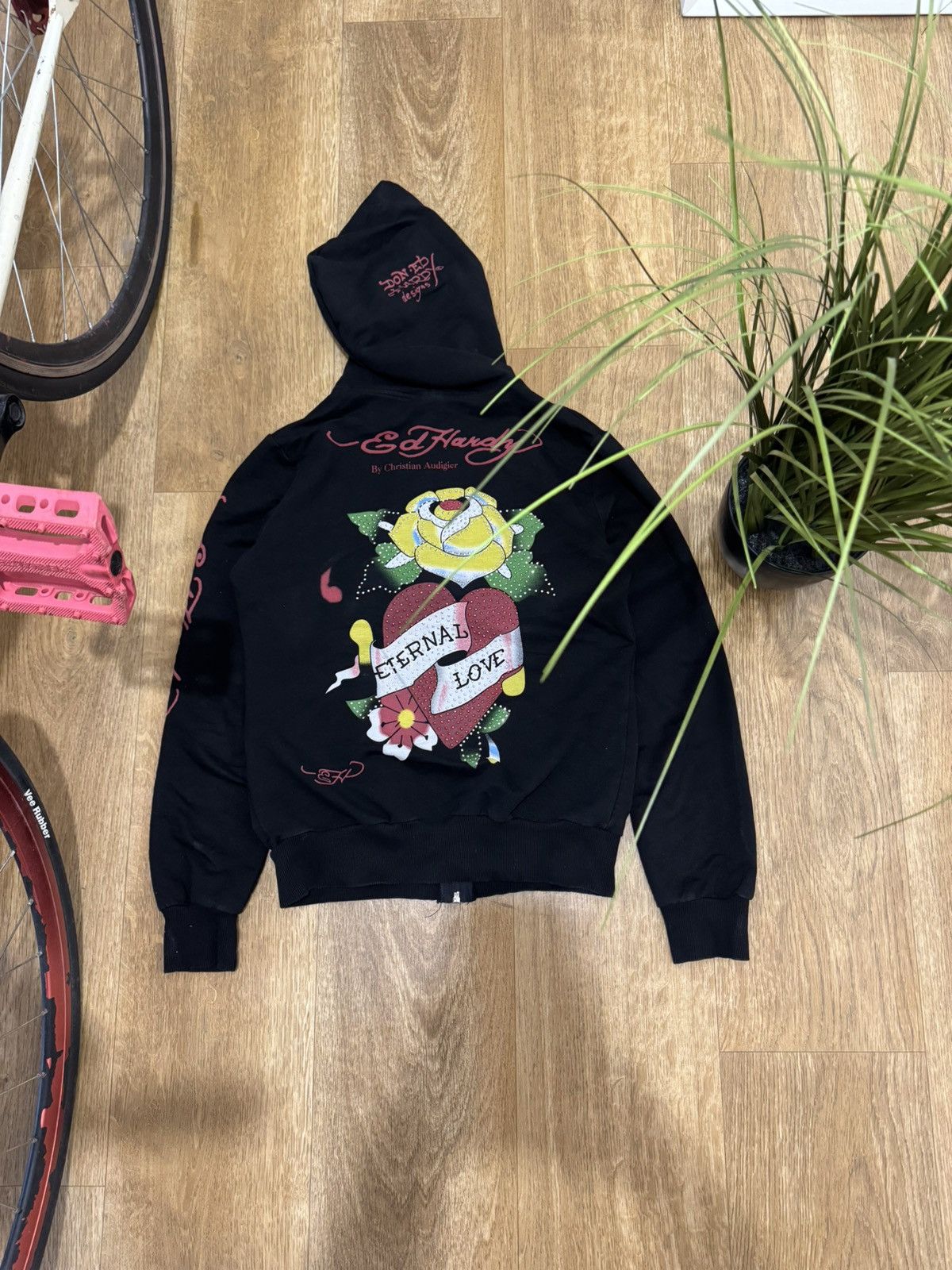 Ed Hardy VINTAGE ED HARDY 2000s ZIP UP HOODIE Size XL / US 12-14 / IT 48-50 - 1 Thumbnail
