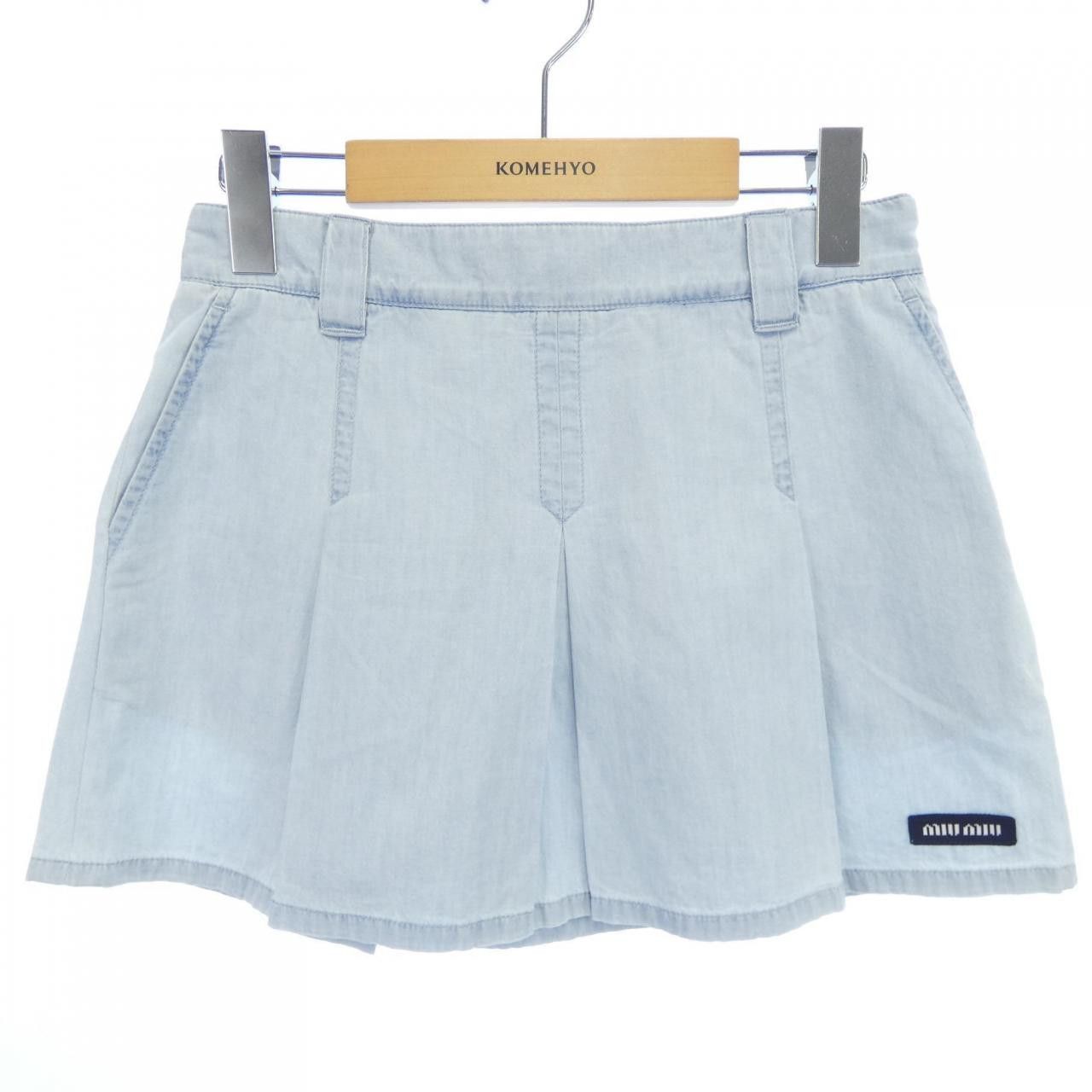 Miu Miu Miu Miu Miu Miu MIU MIU Logo Label Skirt Textile Skirts GWD328S00014UT DUTY FREE for USA Size ONE SIZE - 1 Thumbnail