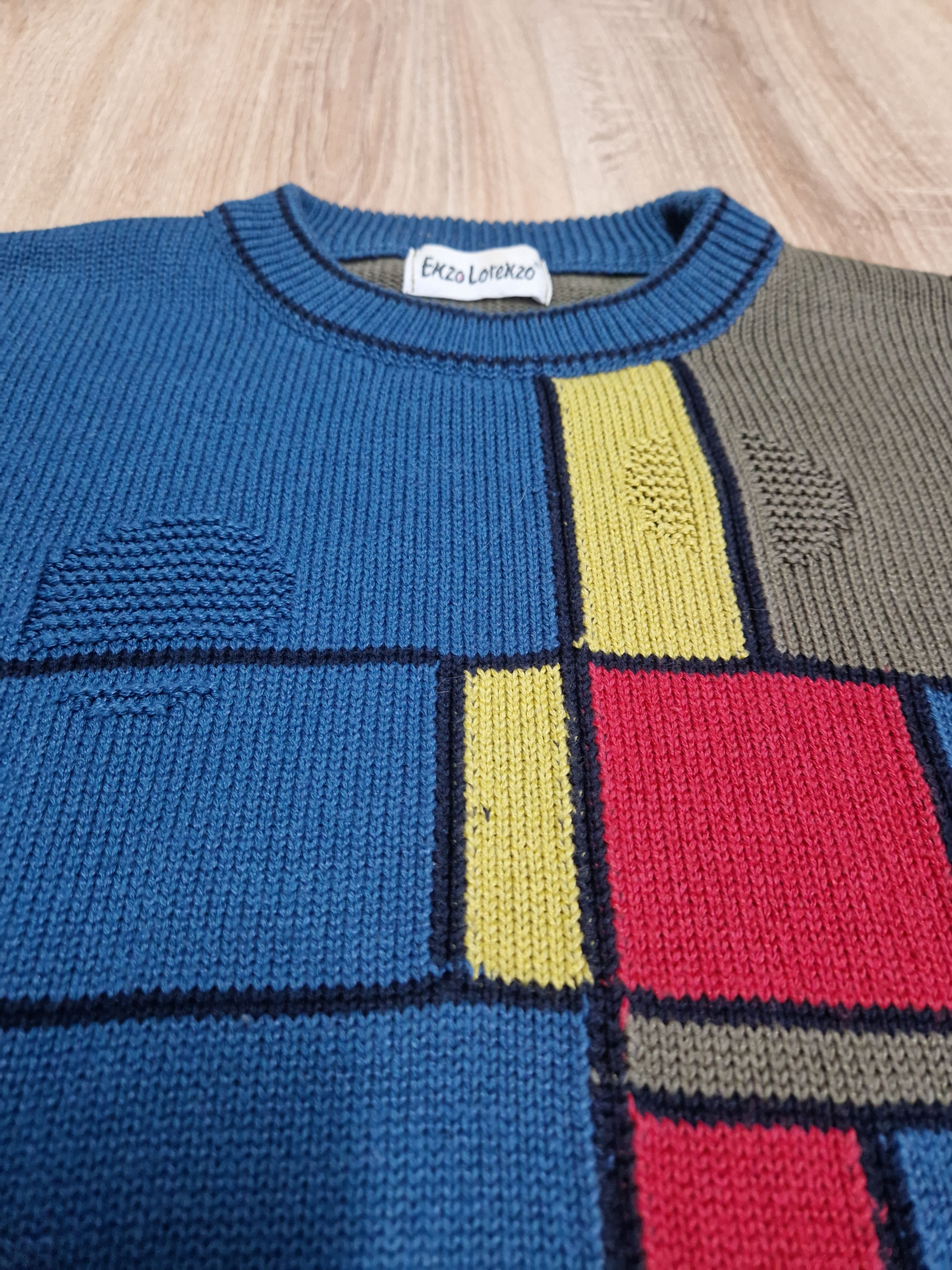 Other Enzo Lorenzo Striped Knit Sweater Coogi Style Vintage Size US L / EU 52-54 / 3 - 5 Thumbnail