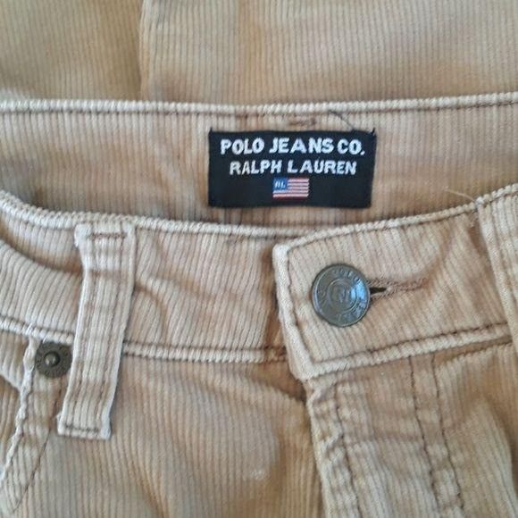 Ralph Lauren Vtg Polo Jeans Co Corduroy Pants Sz 2 Camel High-rise Wide Size 26" / US 2 / IT 38 - 2 Thumbnail