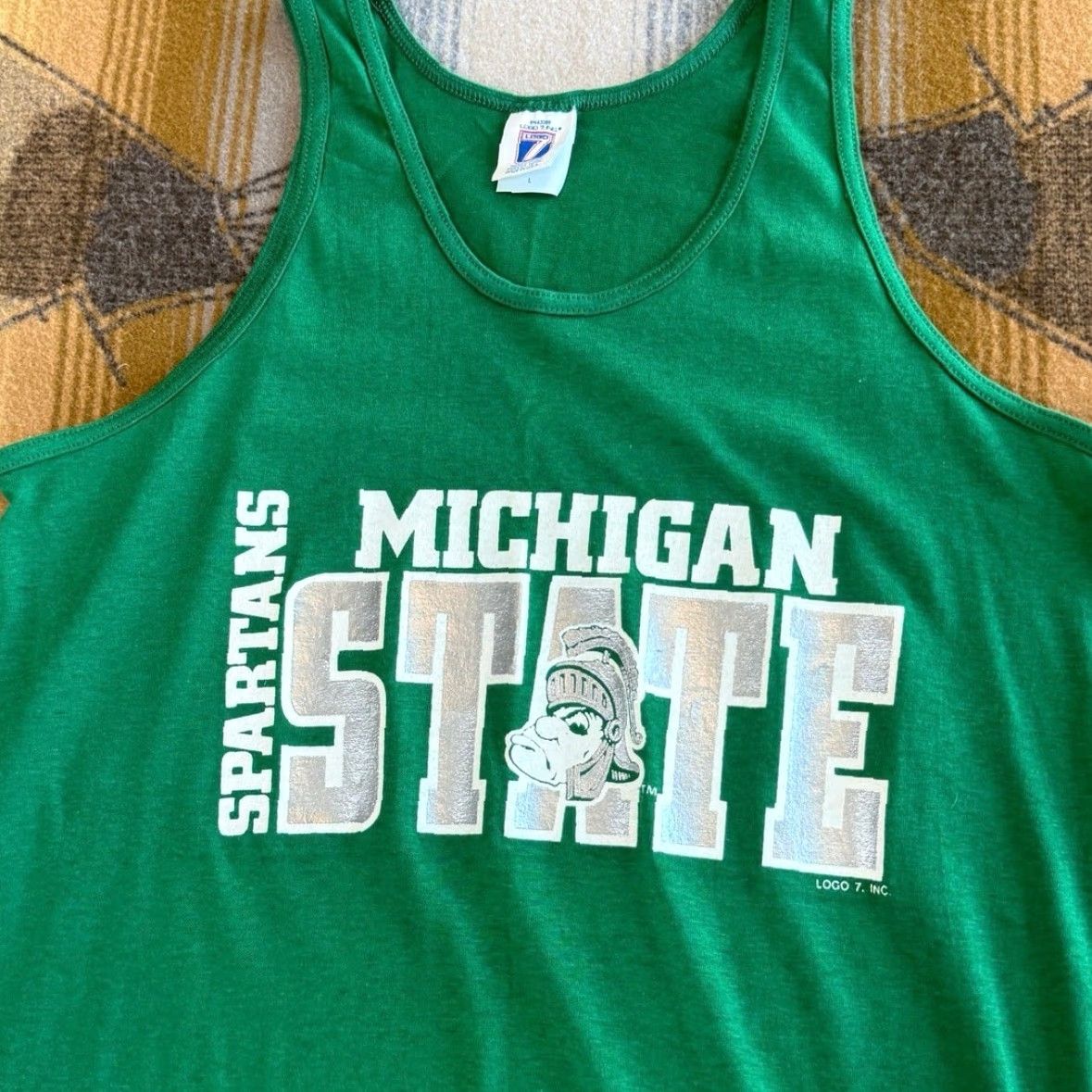 Logo 7 VINTAGE Michigan State University Spartans Tank Top T-Shirt Size Small Size US S / EU 44-46 / 1 - 2 Thumbnail