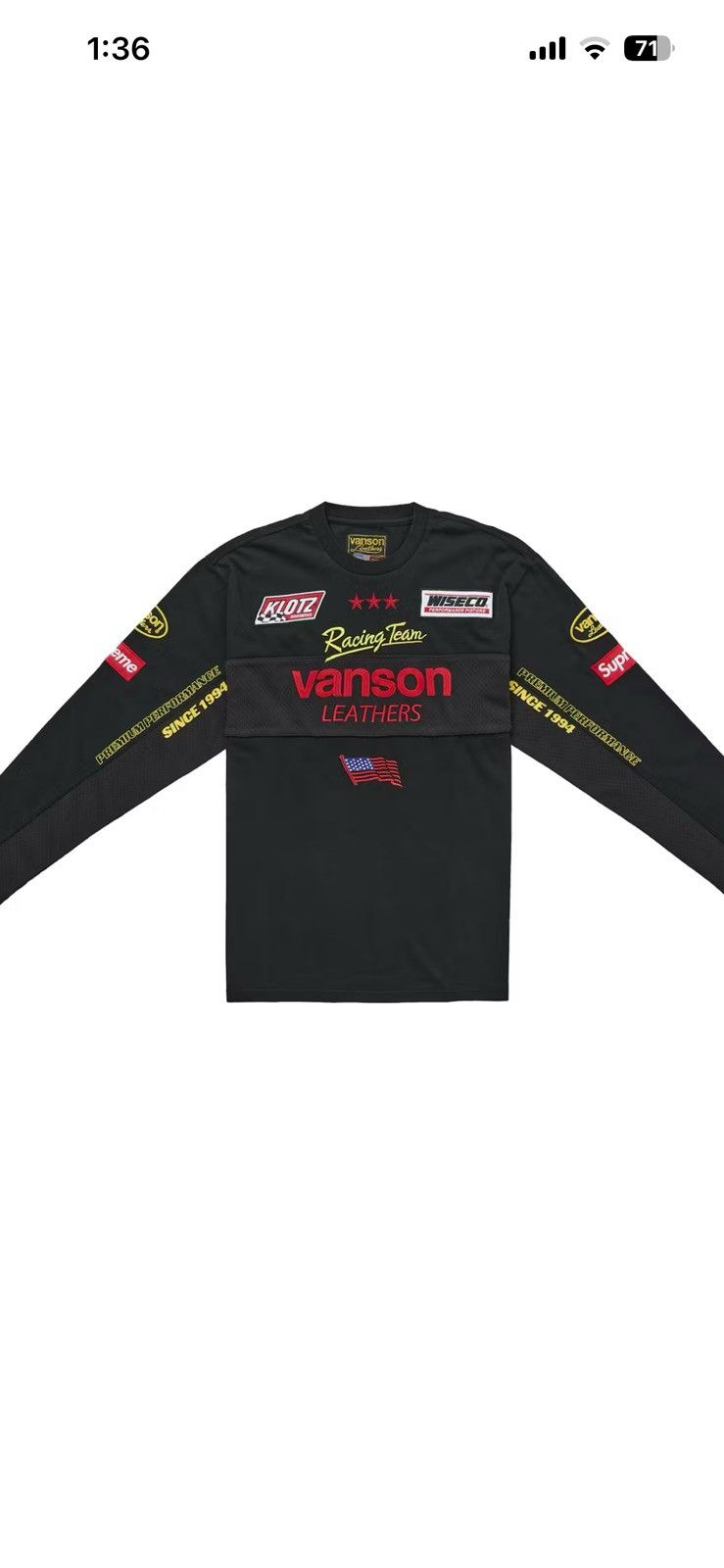 Supreme × Vanson Leathers Supreme Vanson Leathers L/S Top Size US M / EU 48-50 / 2 - 2 Thumbnail