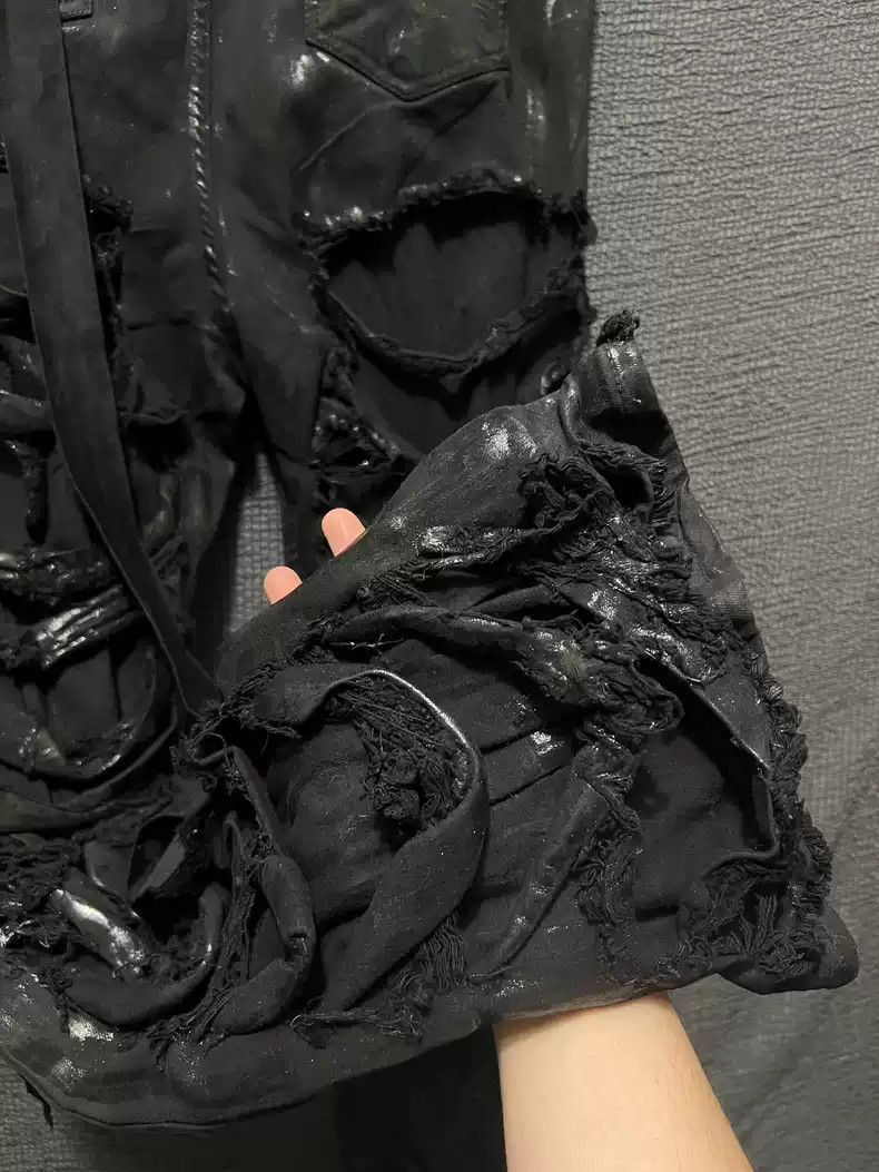 Rick Owens Rick Owens geth cut 23ss erosion-damaged coated double-laye Size US 30 / EU 46 - 6 Thumbnail