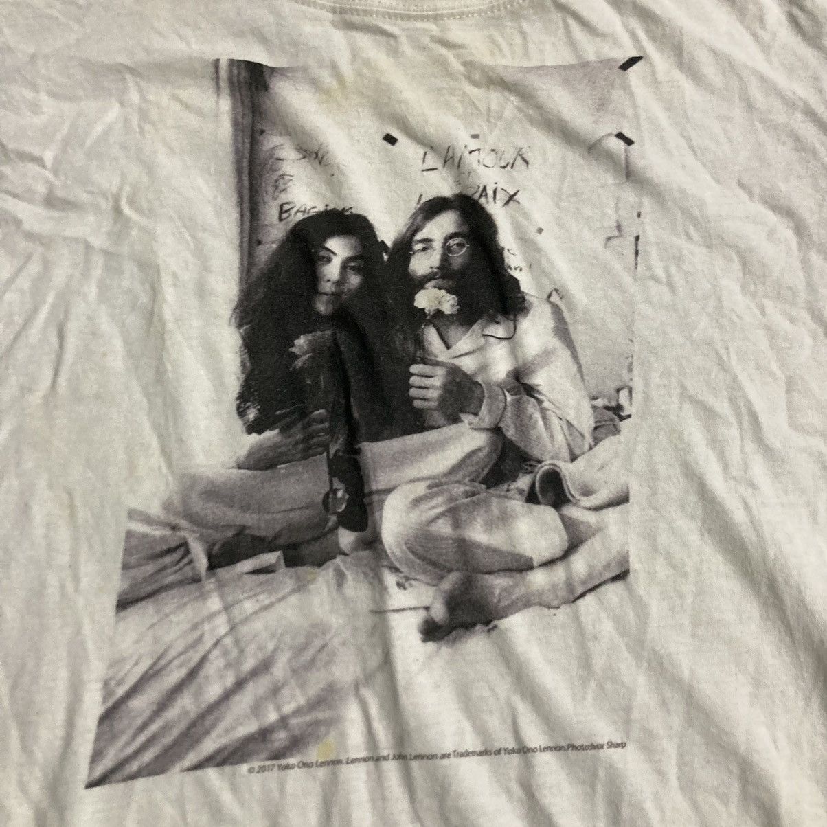 Band Tees JOHN LENNON YOKO UNO THE BEATLES T SHIRT Size US L / EU 52-54 / 3 - 4 Thumbnail