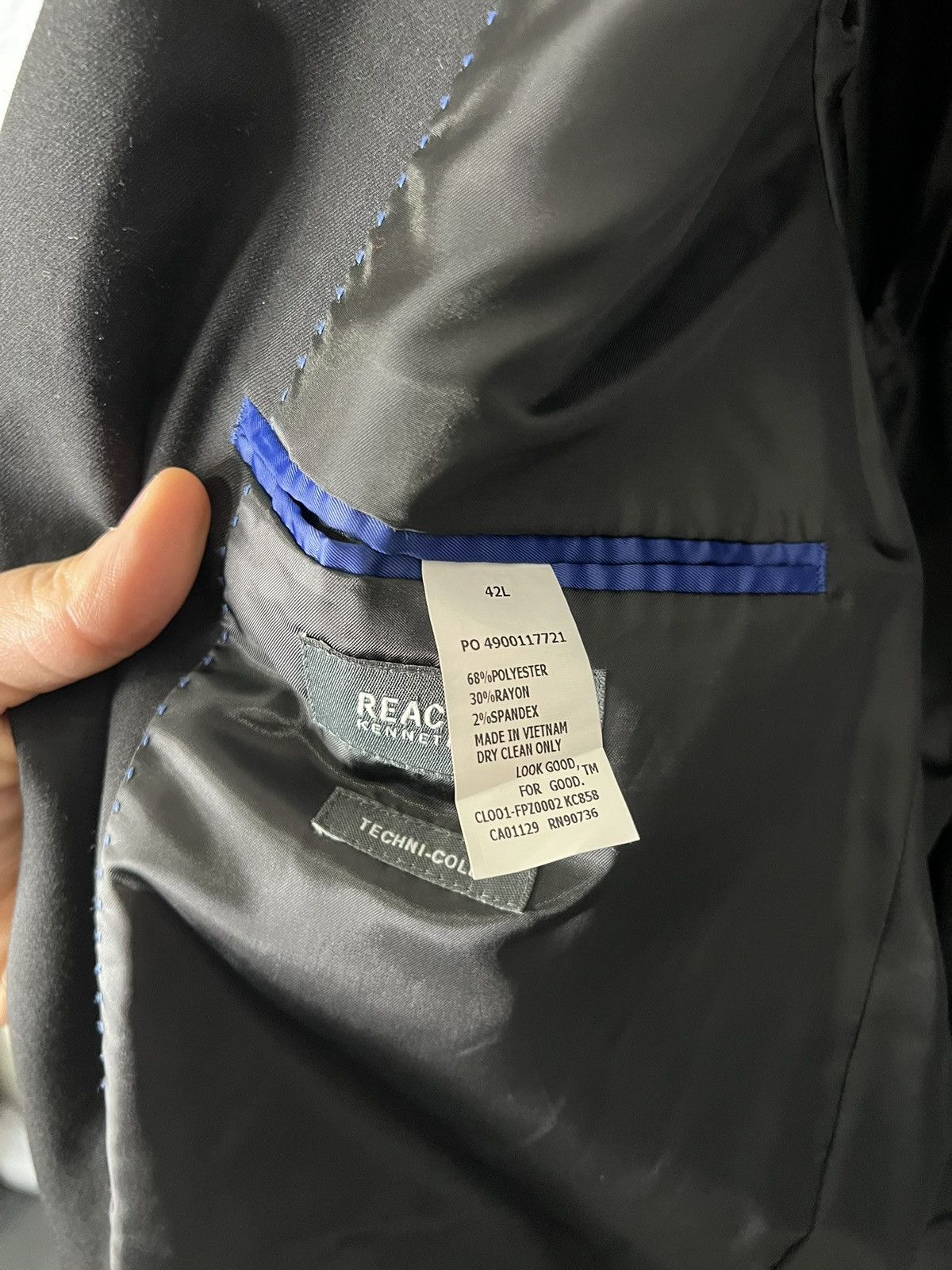 Kenneth Cole ReactionKennethColeTechni-Cole(42L)+Bottoms 36Wx30LBelt Incl Size 42L - 3 Thumbnail