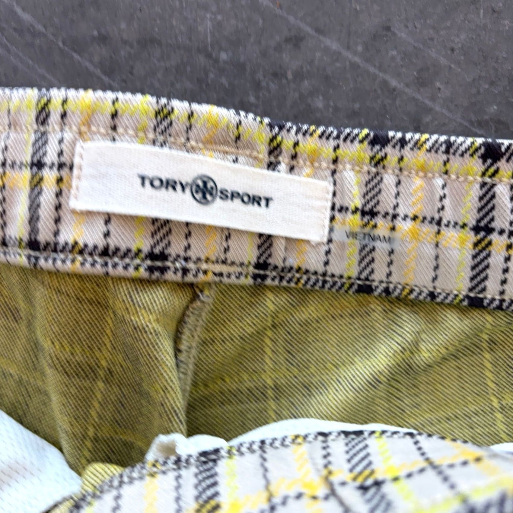 Tory Burch VINTAGE Tory Burch Plaid Yellow Women's Golf Pants Size Small Size 28" / US 6 / IT 42 - 4 Thumbnail