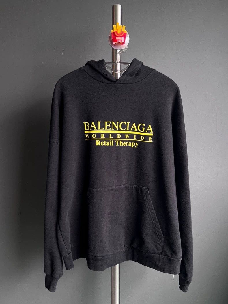 Balenciaga Balenciaga Black Hoodie Size US M / EU 48-50 / 2 - 1 Thumbnail