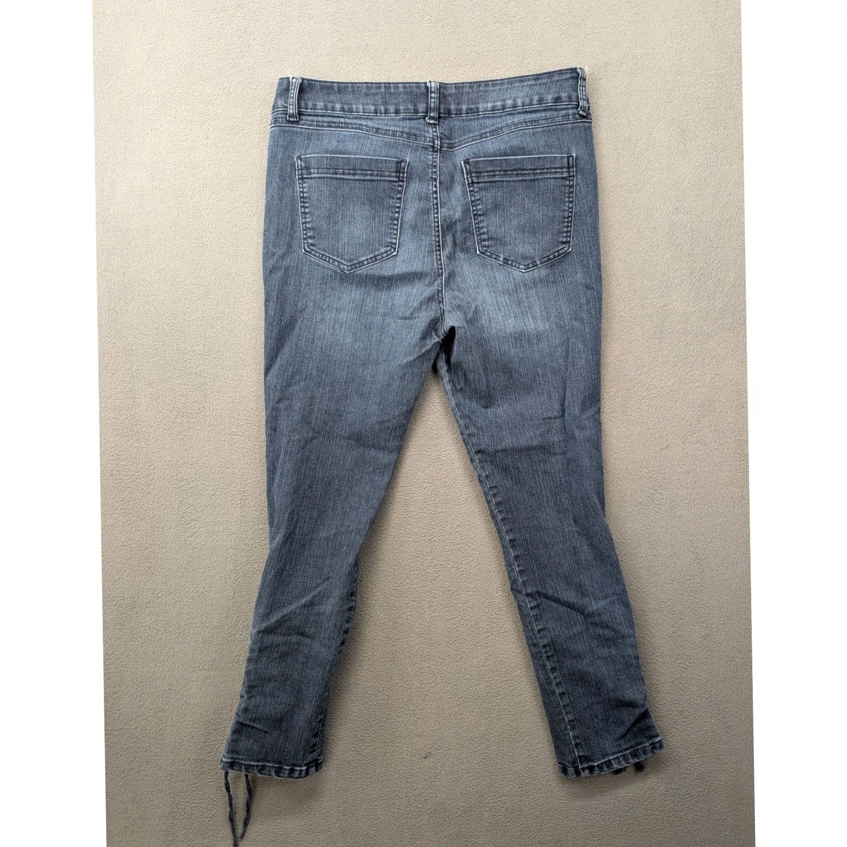 Vintage Signature Studio Denim Lace Up Hem Jeans Blue Womens Size 12 Size 34" / US 12 / IT 48 - 7 Thumbnail