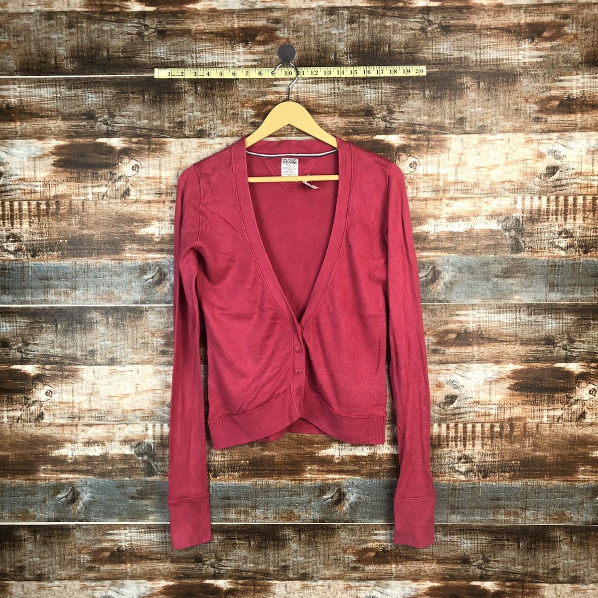 Tommy Hilfiger Hilfiger Denim Pink Cardigan Knitwear #A1876 Size M / US 6-8 / IT 42-44 - 1 Thumbnail