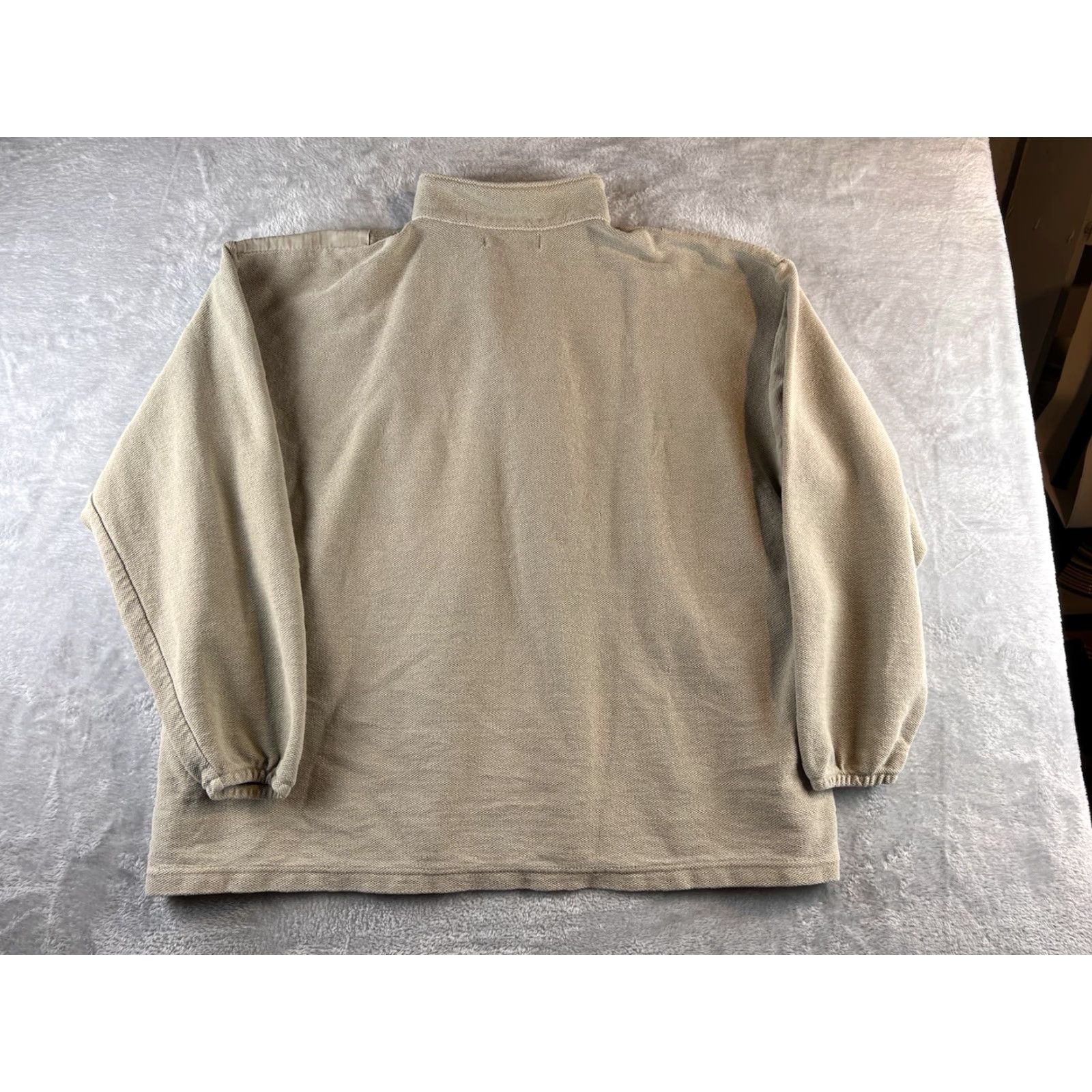 Orvis VINTAGE Orvis Quarter Zip Pullover Mens 2XL Cream 90s Sweater Long Sleeve Size US XXL / EU 58 / 5 - 4 Thumbnail