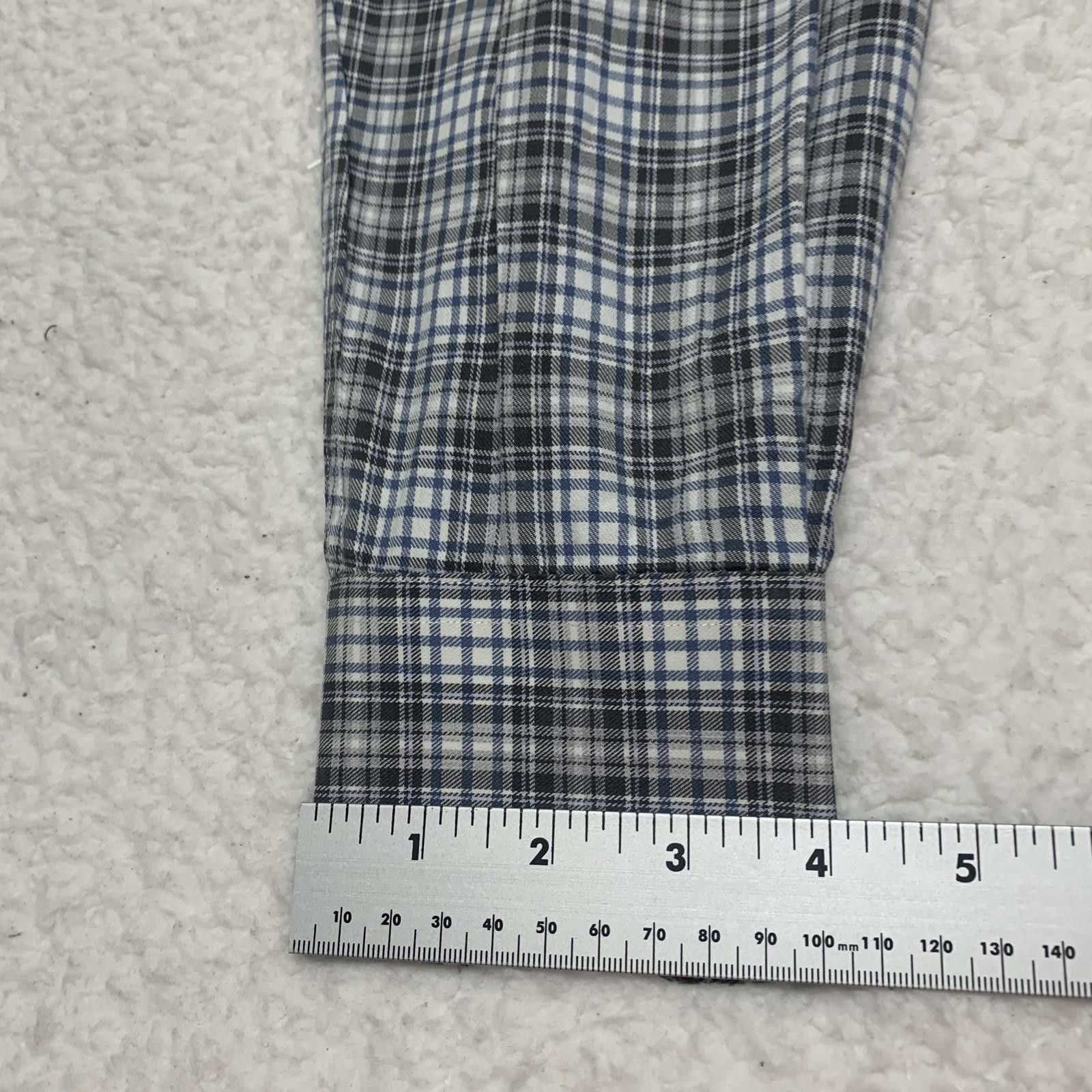 Other Maker Company Mens Large Black Gray Classic Plaid Shirt Size 42R - 9 Thumbnail
