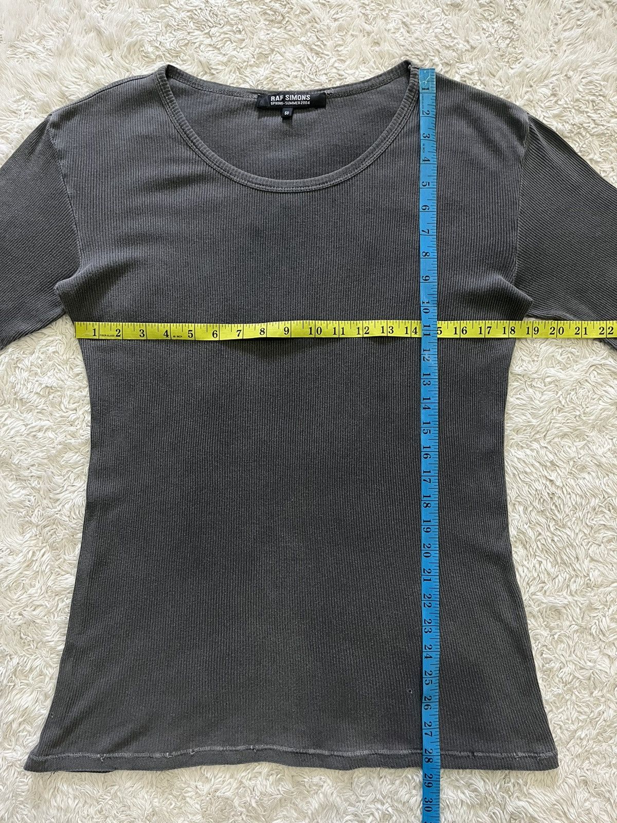 Raf Simons raf simons SS04 black faded ribbed tee Size US L / EU 52-54 / 3 - 13 Thumbnail