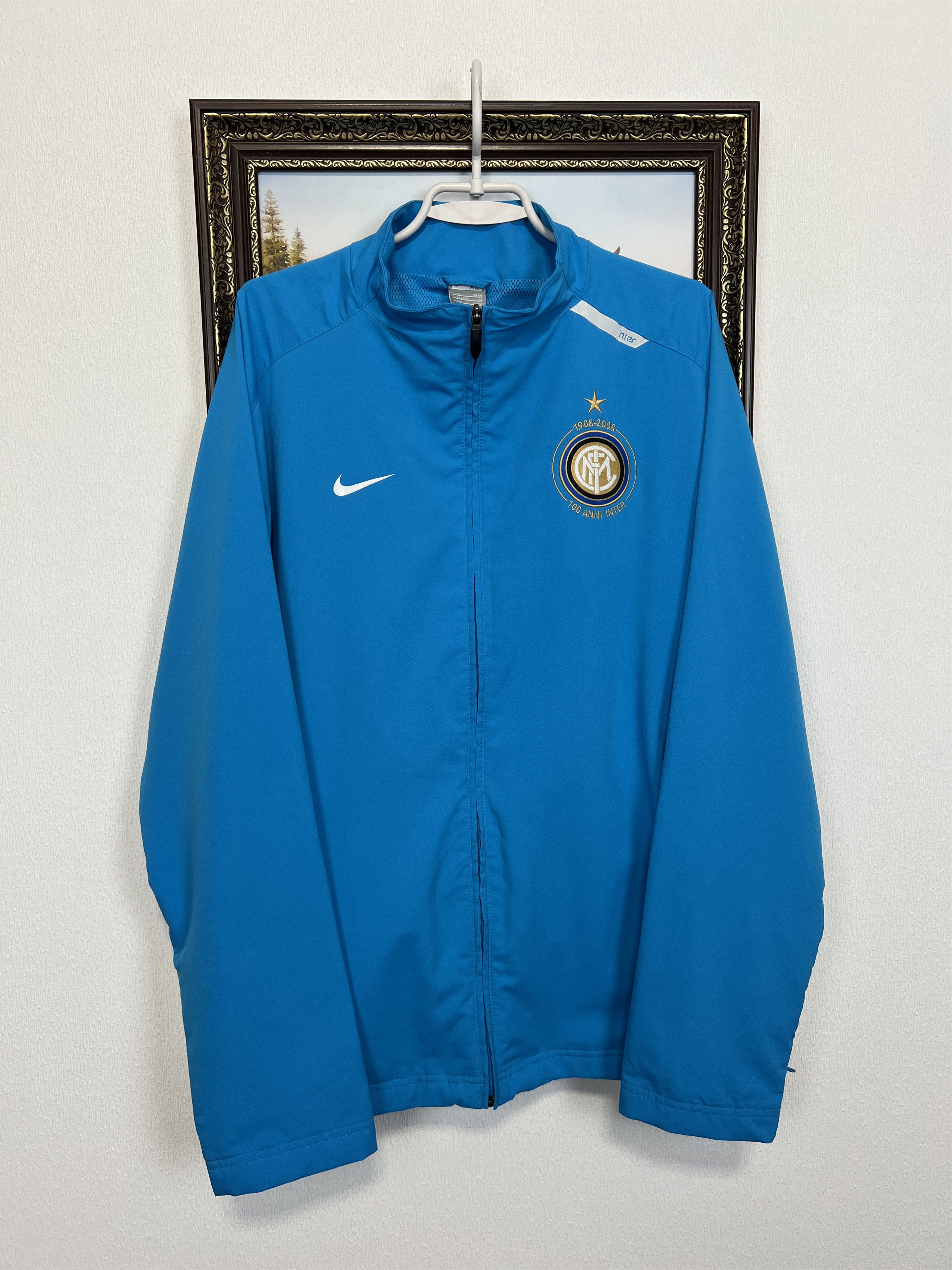 Nike Inter Milan Football Jacket Soccer Train Track Top Zip Size US XL / EU 56 / 4 - 1 Thumbnail