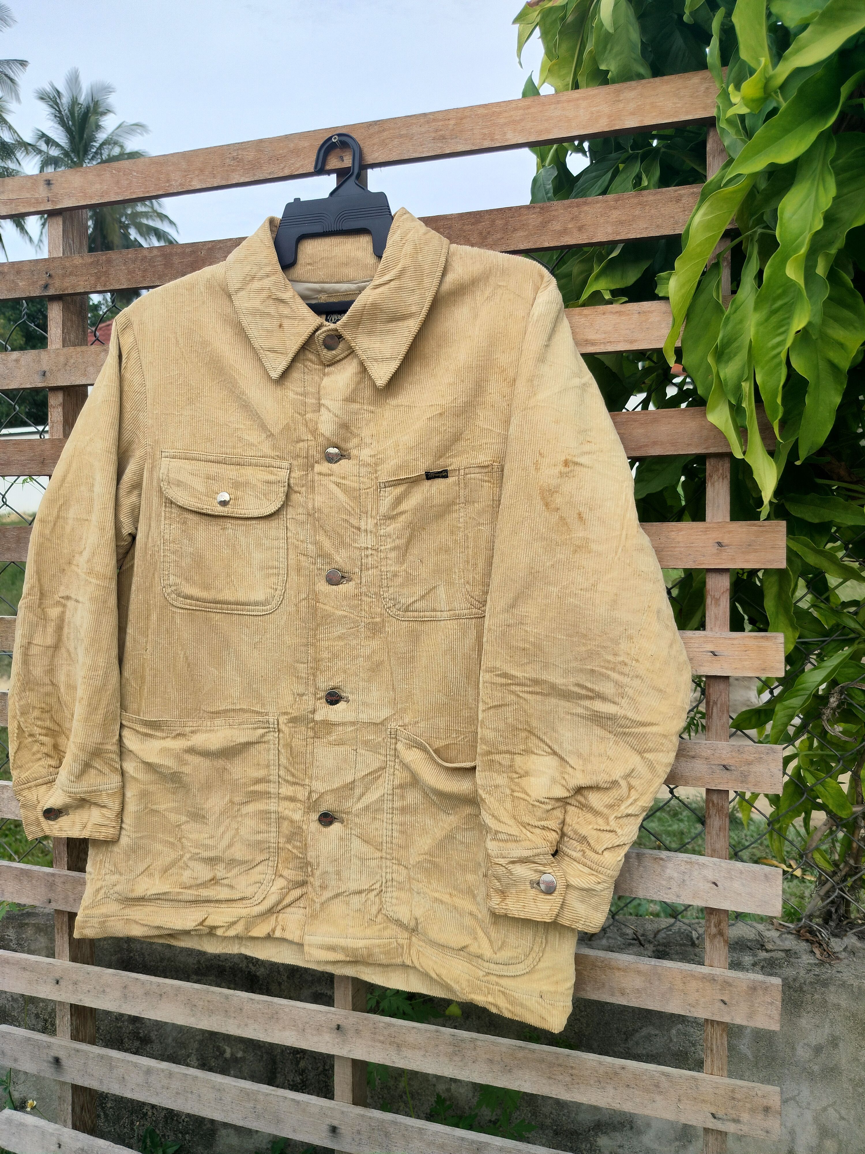 Vintage WRANGLER CONDUROY BUTTON UP JACKET Size US L / EU 52-54 / 3 - 3 Thumbnail