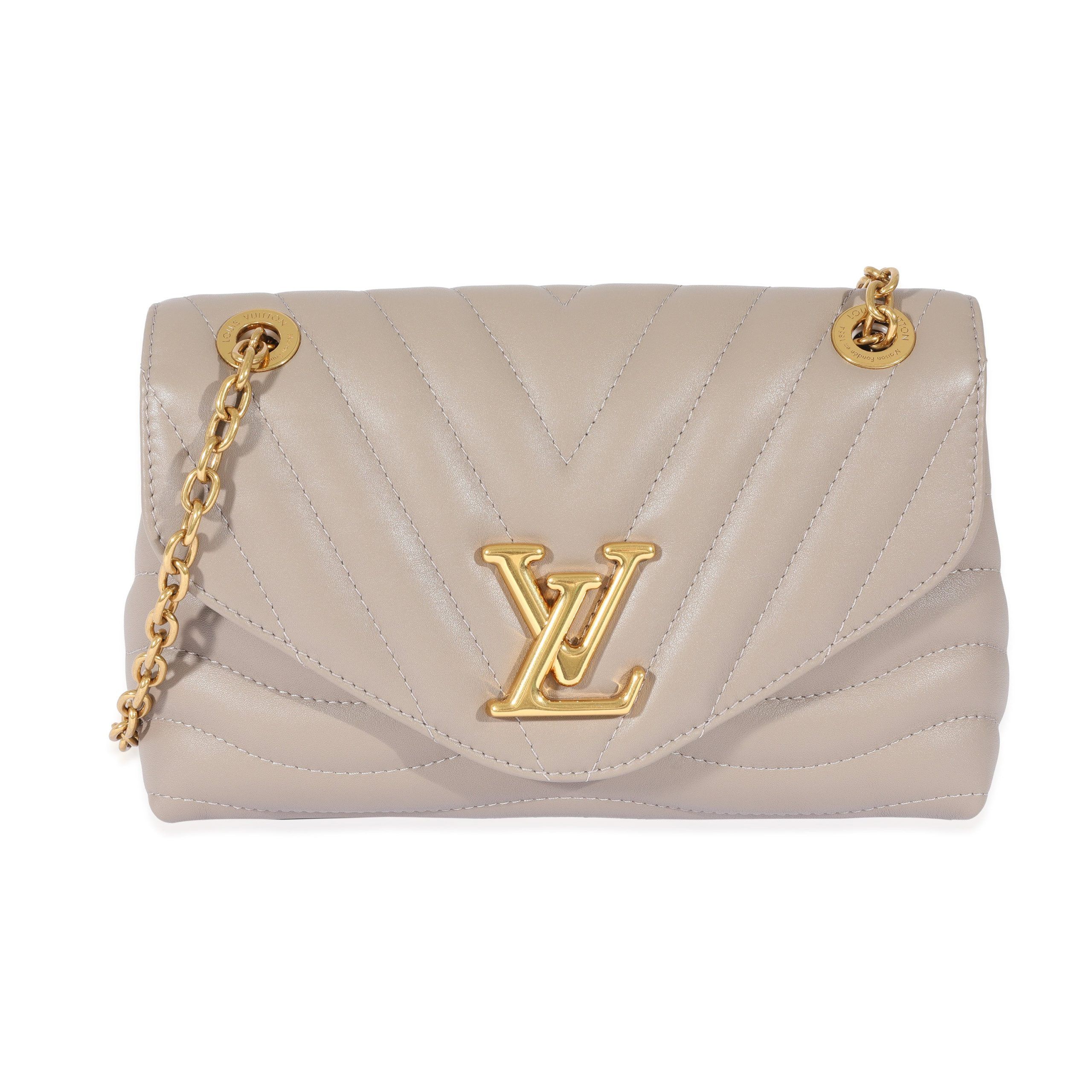 image of Louis Vuitton Taupe Leather New Wave Chain Bag in Brown, Women's