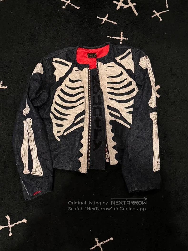 Kapital Kapital Kountry Skeleton Denim Moto Jacket. Size US M / EU 48-50 / 2 - 1 Thumbnail