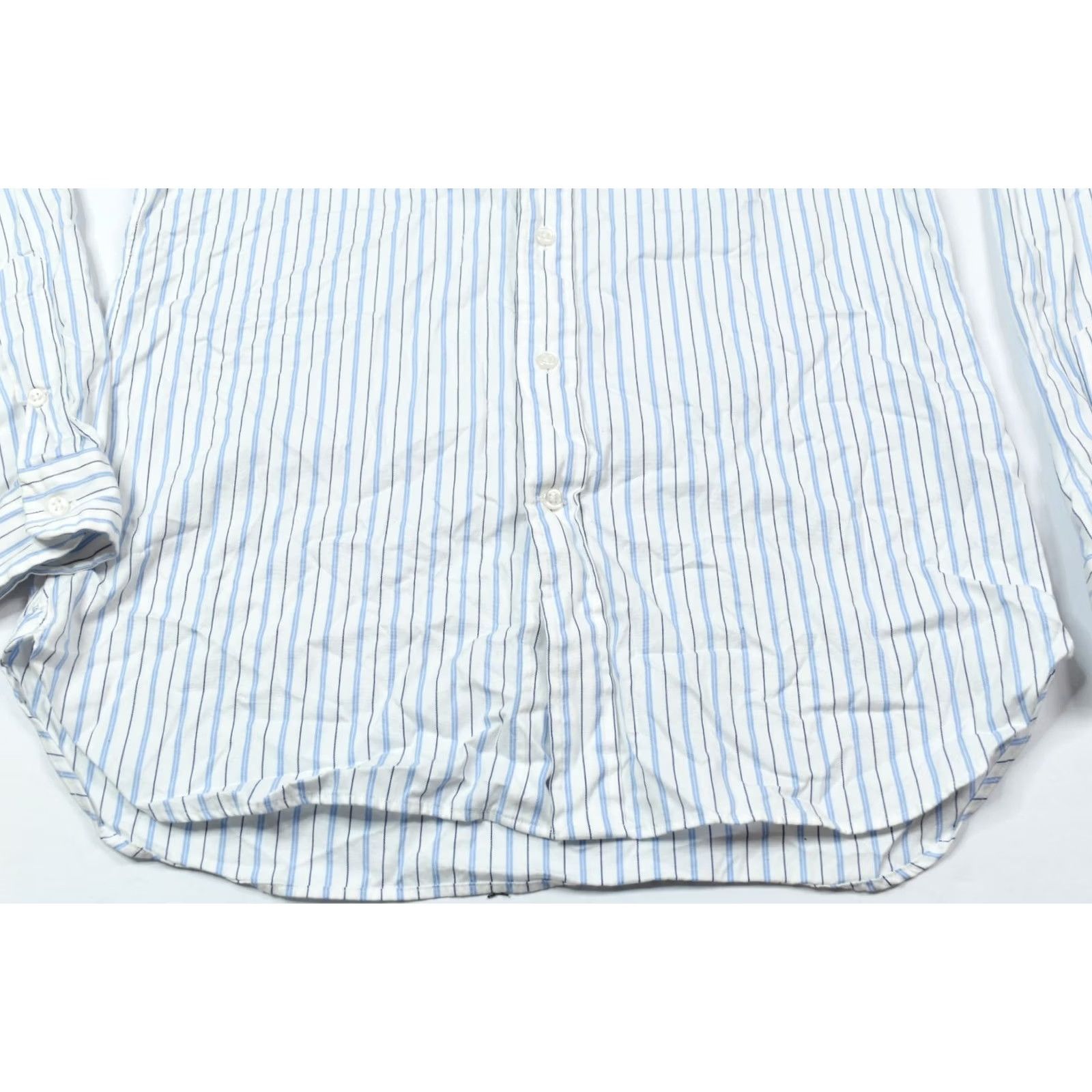 Ralph Lauren Ralph Lauren Shirt Mens 15 White Blue Striped Cotton Button-Down Long Sleeve Size US M / EU 48-50 / 2 - 4 Thumbnail