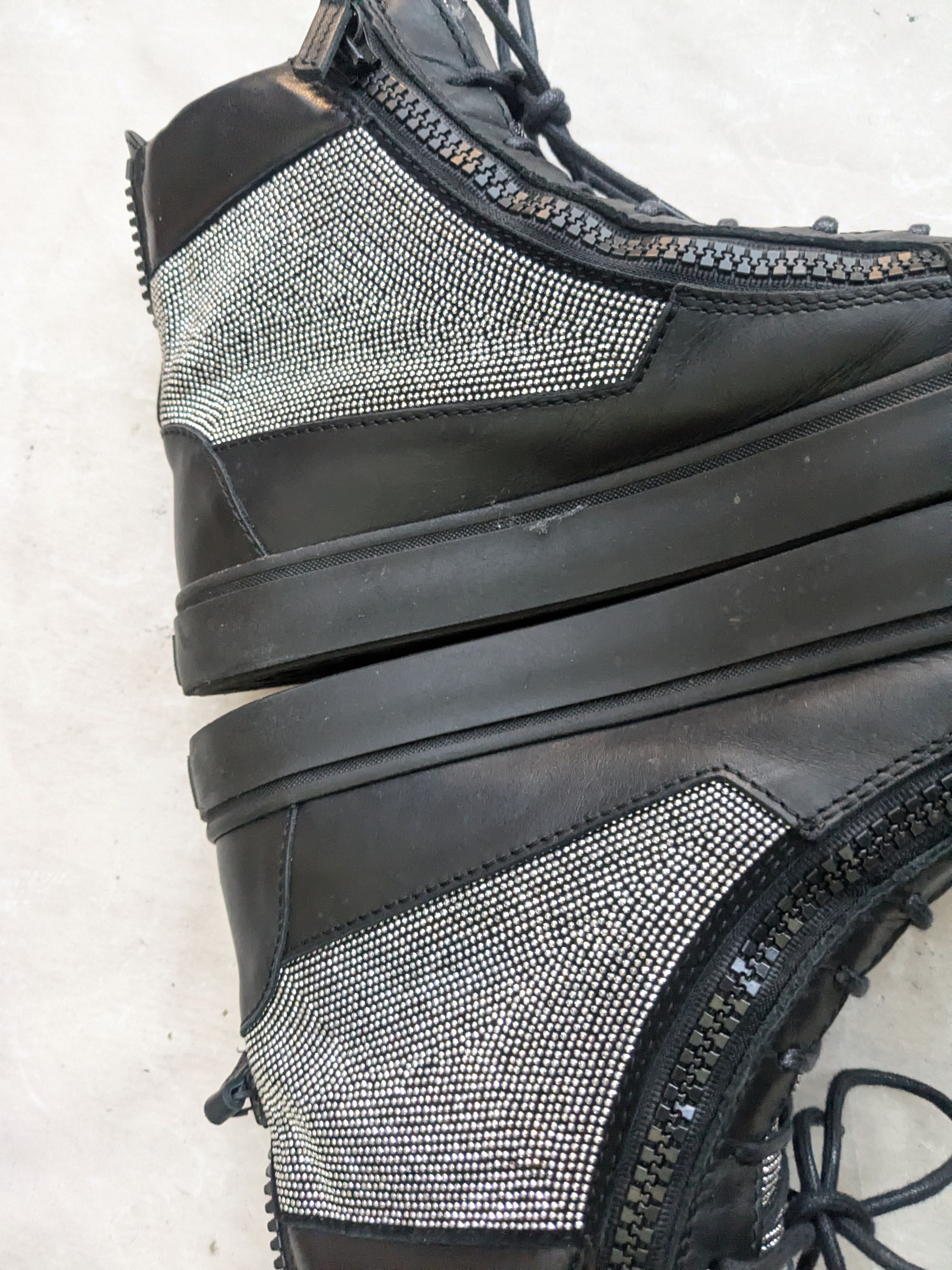 Giuseppe Zanotti Giuseppe Zanotti High Top Sneakers Black Silver 12 45 Size US 12 / EU 45 - 8 Thumbnail
