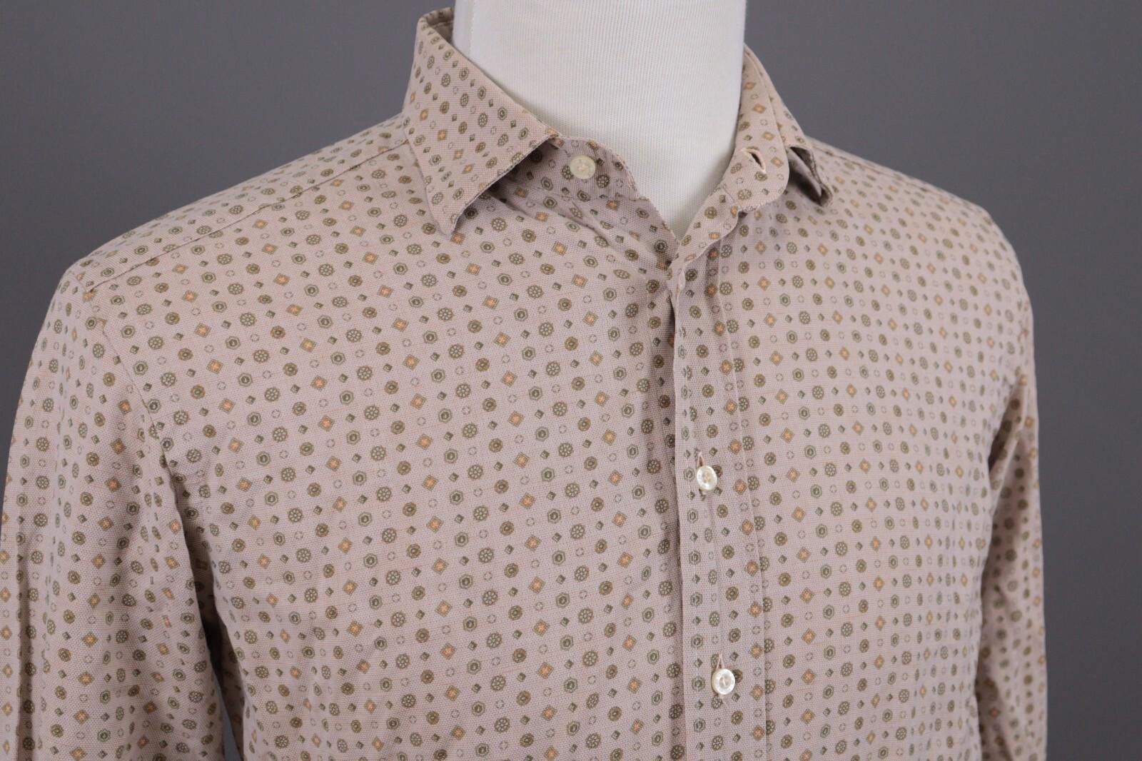 Etro Etro Milano Brown Printed Linen Button Down Shirt Size 40 Size US M / EU 48-50 / 2 - 7 Thumbnail