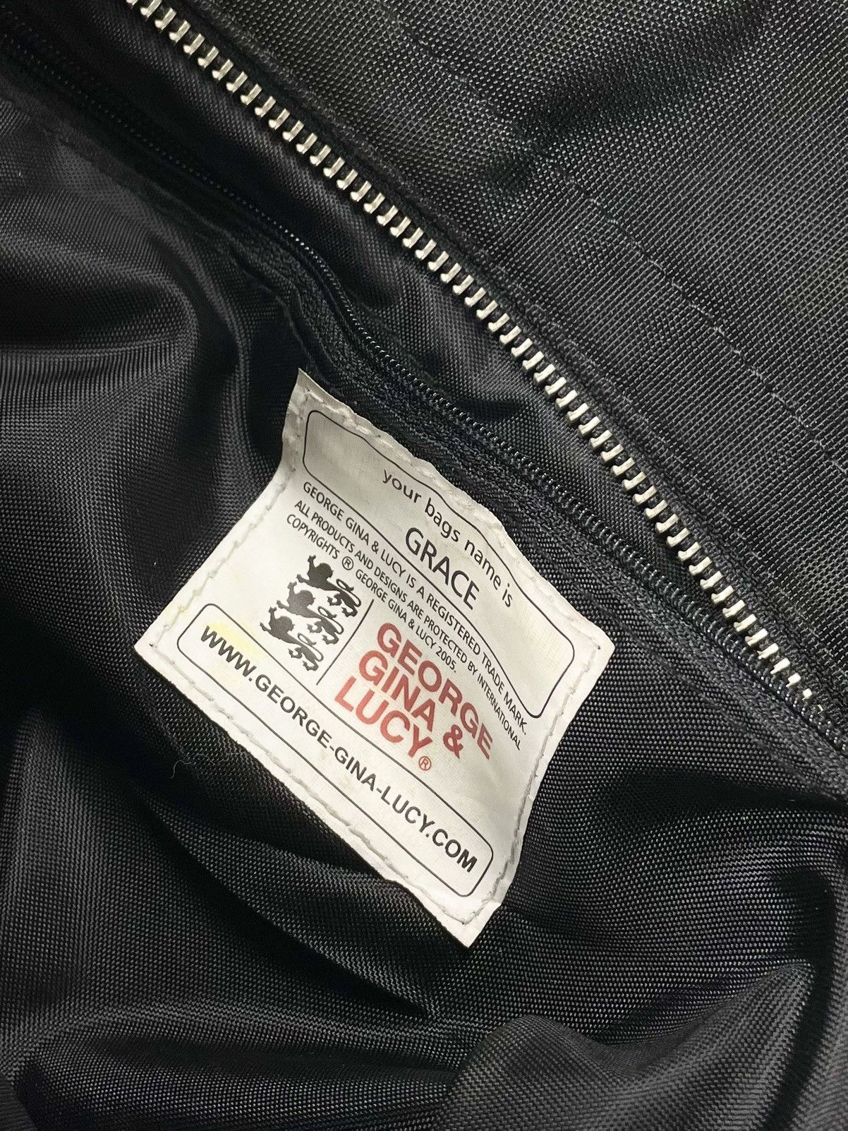 Japanese Brand George Gina & Lucy 👁️ Grace Vintage Black Carabiner Bag GGL Size ONE SIZE - 7 Thumbnail