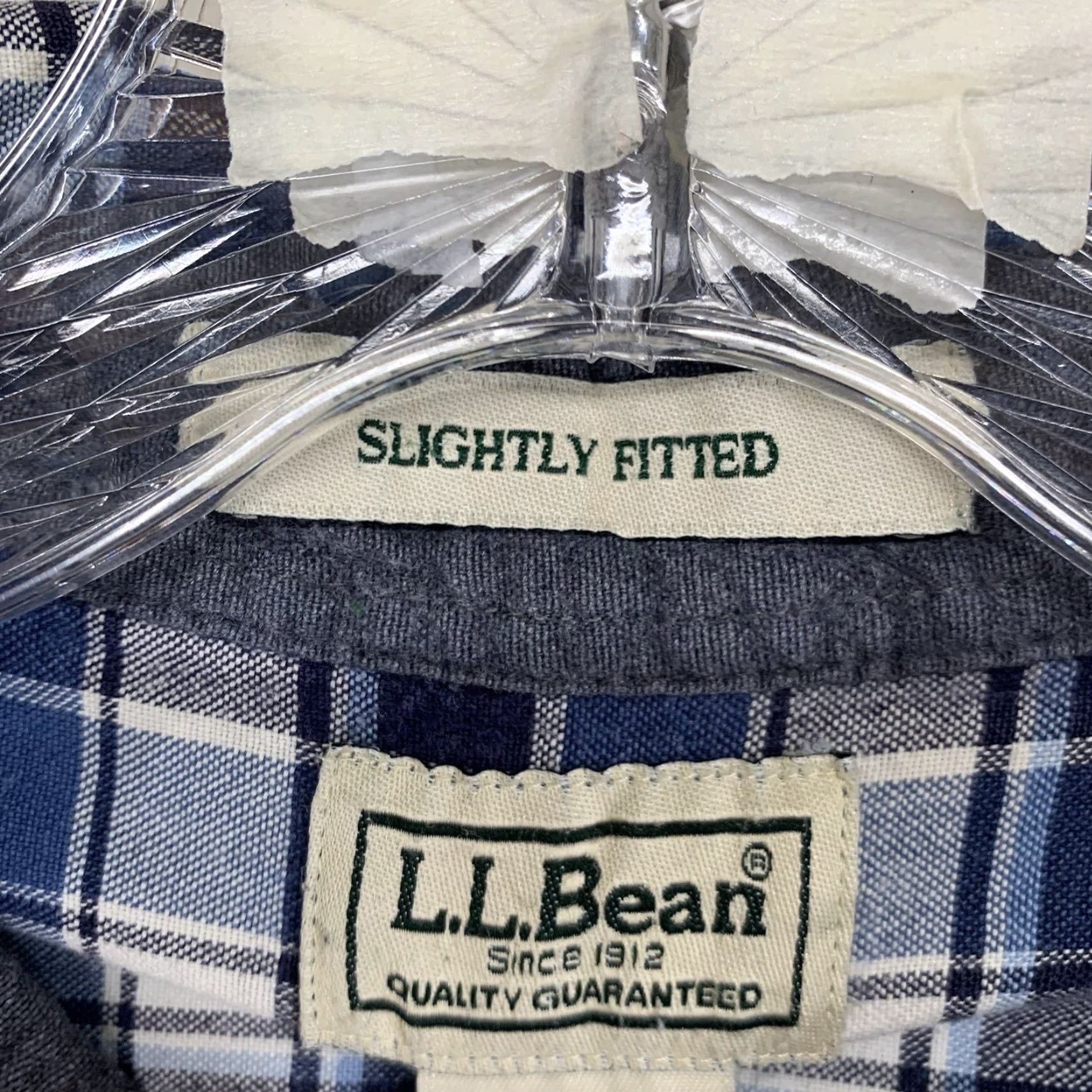 Vintage VINTAGE LL Bean Men's Shirt Medium Blue Plaid Button-Up Casual Winter Fall Slim Fit Size US M / EU 48-50 / 2 - 5 Thumbnail