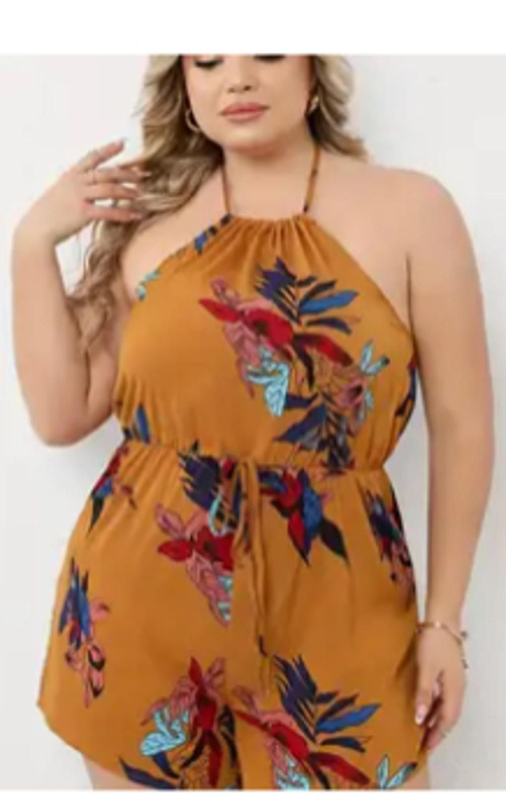 Designer Floral Print Asymmetrical Dress Size 30" / US 8 / IT 44 - 1 Thumbnail