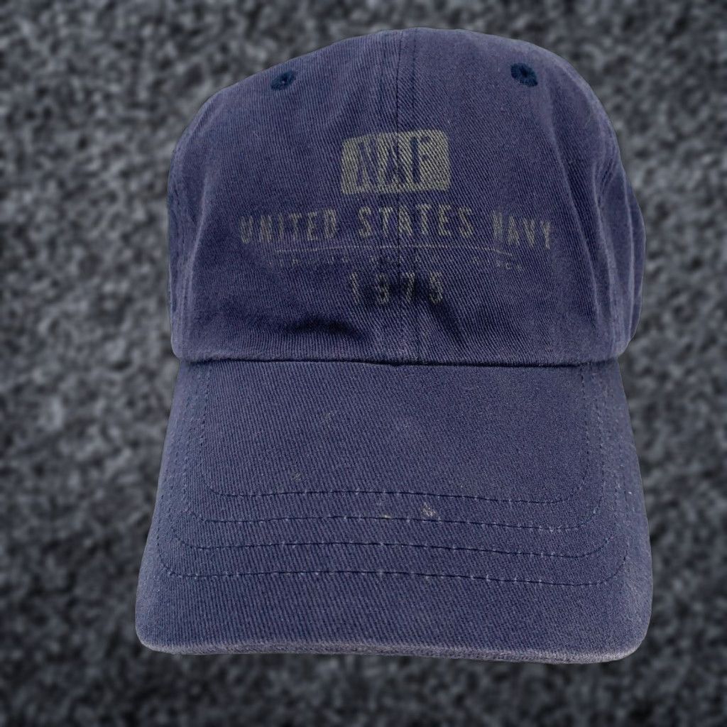 Vintage GEAR FOR SPORTS Hat Baseball Cap Men Blue Adjustable United States Navy Solid Cotton Casual Cap Size ONE SIZE - 1 Thumbnail