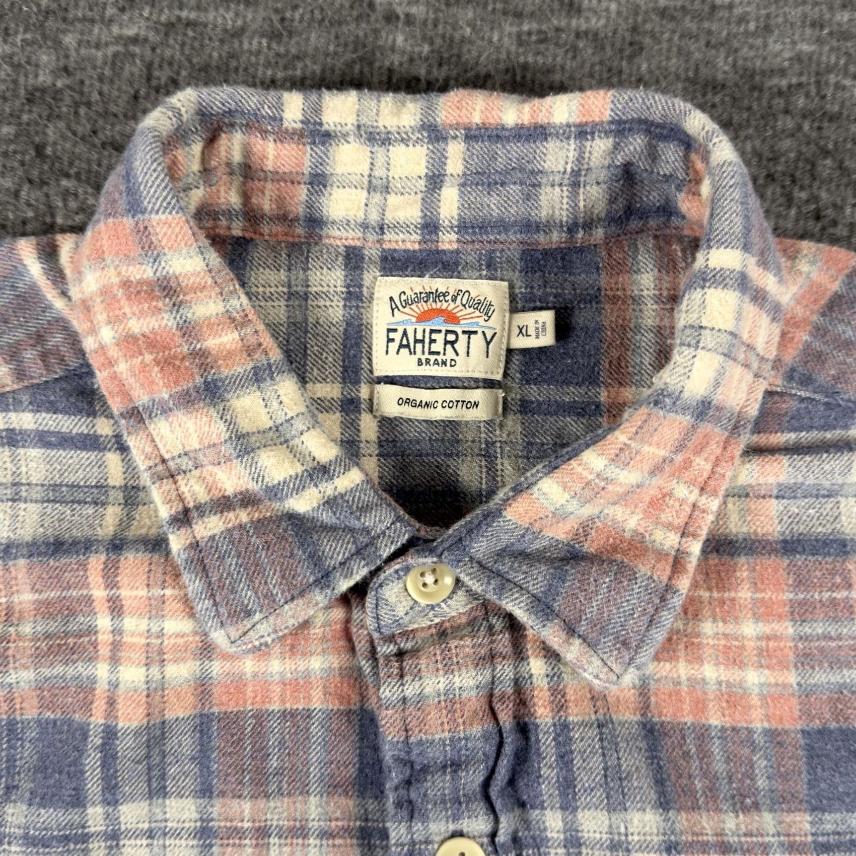 Faherty Faherty Shirt Mens XL Blue Plaid Flannel Long Sleeve Button Up Casual Soft Size US XL / EU 56 / 4 - 2 Thumbnail