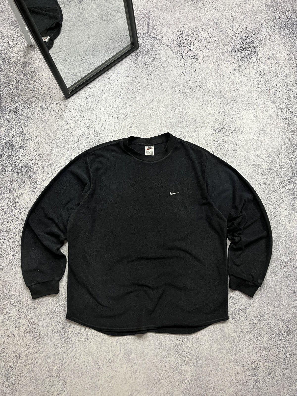Nike Fleece Rare Sweatshirt Nike Teddy Vintage Mini Swoosh Y2k Size US L / EU 52-54 / 3 - 1 Thumbnail