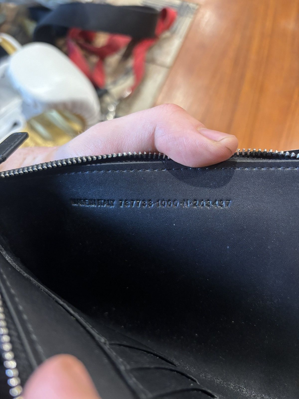 Balenciaga Balenciaga Black Passport Ticket Zip Wallet Size ONE SIZE - 4 Thumbnail