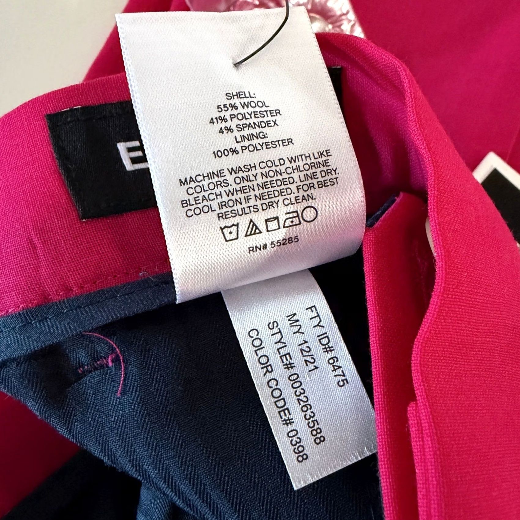 Express Express Pink Extra Slim Wool Blend Dress Pants Womens 32x30 NWT Size 24" / US 00 / IT 34 - 4 Thumbnail