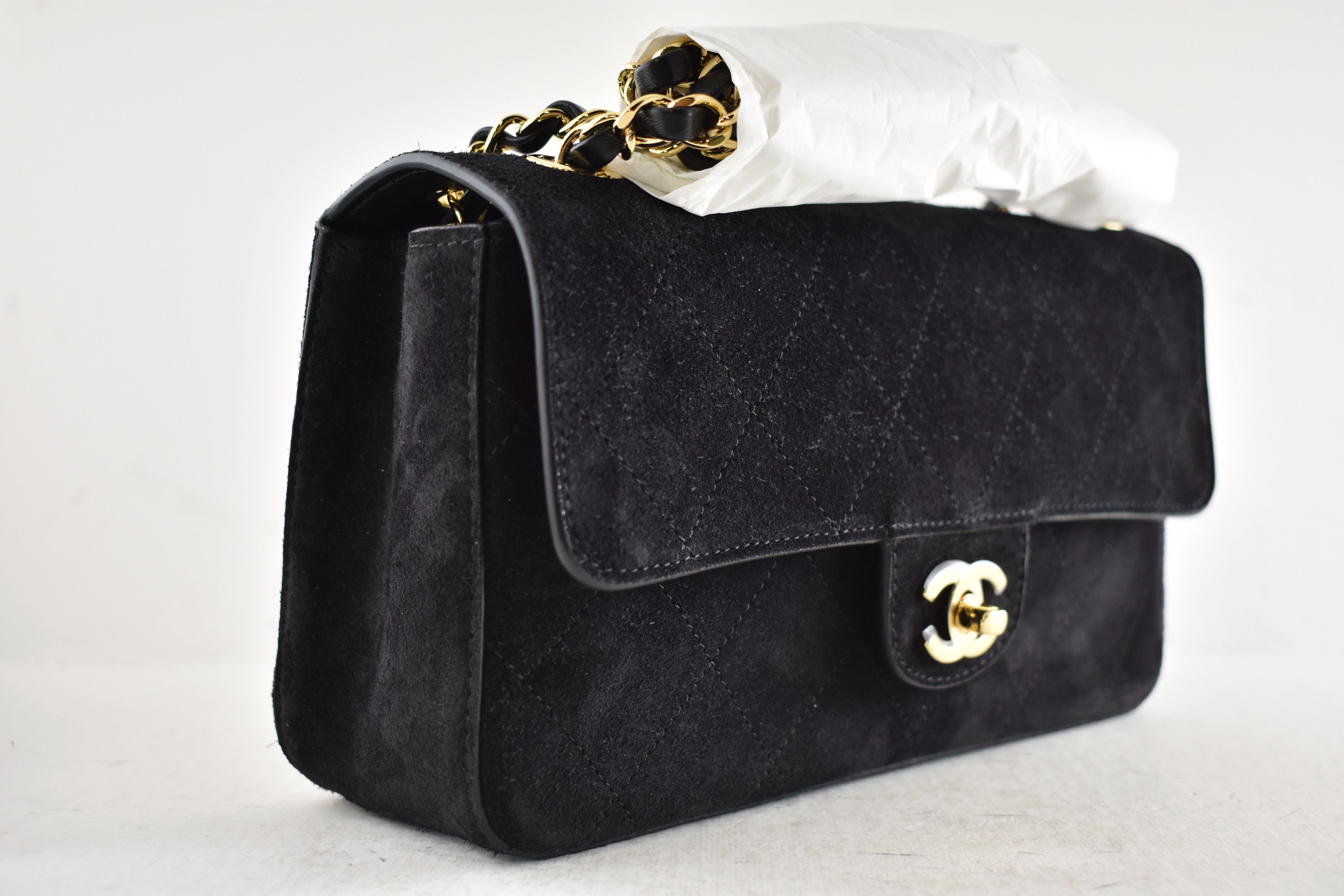 Chanel 26S Maxi Souplissimo Small Medium Suede CC Logo Flap Bag Size ONE SIZE - 4 Thumbnail