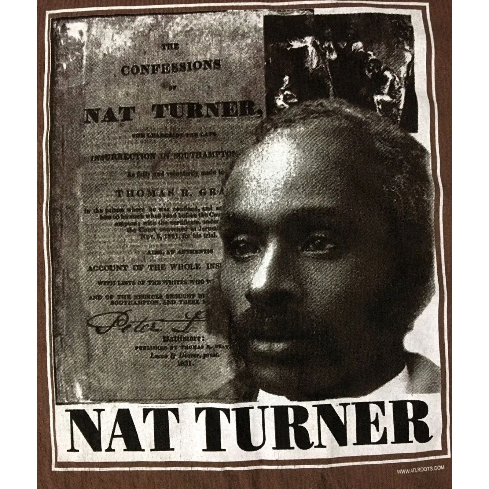 Vintage VINTAGE Nat Turner Slave Revolt Shirt 2XL Brown Cotton MLK 90s Civil Rights Nike Shirt Mens Size US XXL / EU 58 / 5 - 3 Thumbnail