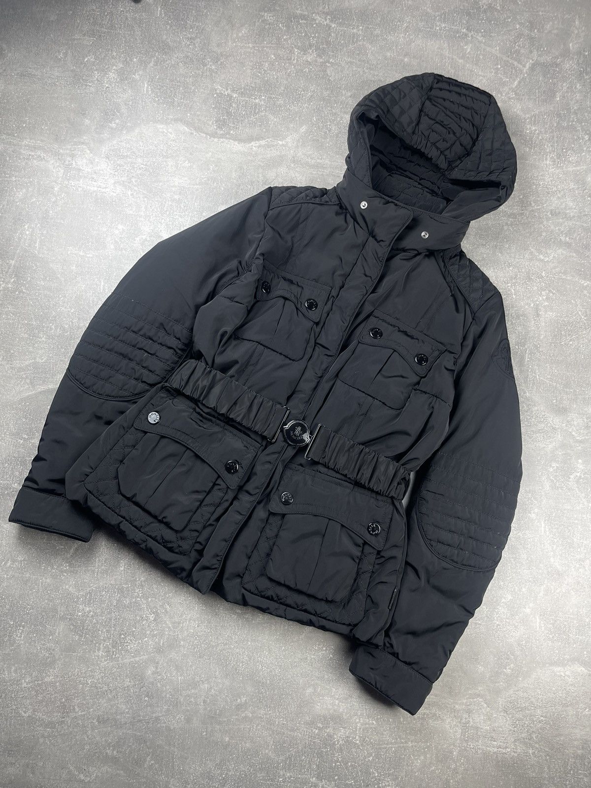 Moncler Moncler “Helena” Black Quilted Down Jacket Made in Romania Size L / US 10 / IT 46 - 1 Thumbnail