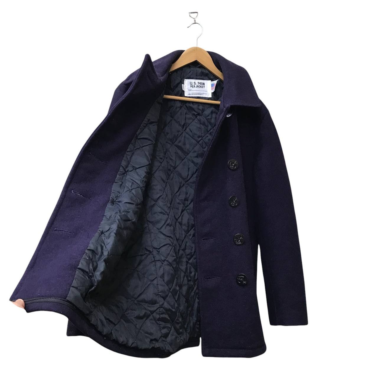 Schott VINTAGE SCHOTT US 70N PEACOAT PURPLE DOUBLE BREASTED Size US M / EU 48-50 / 2 - 7 Thumbnail
