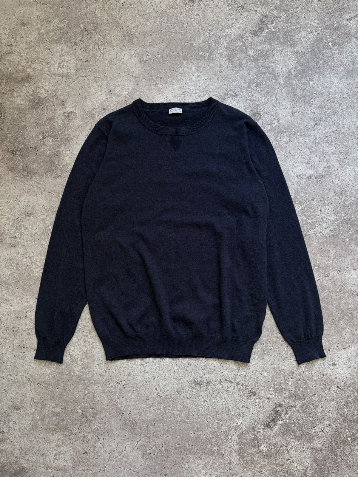 Brunello Cucinelli Brunello Cucinelli Dark Blue Sweater Size L Size US L / EU 52-54 / 3 - 1 Thumbnail
