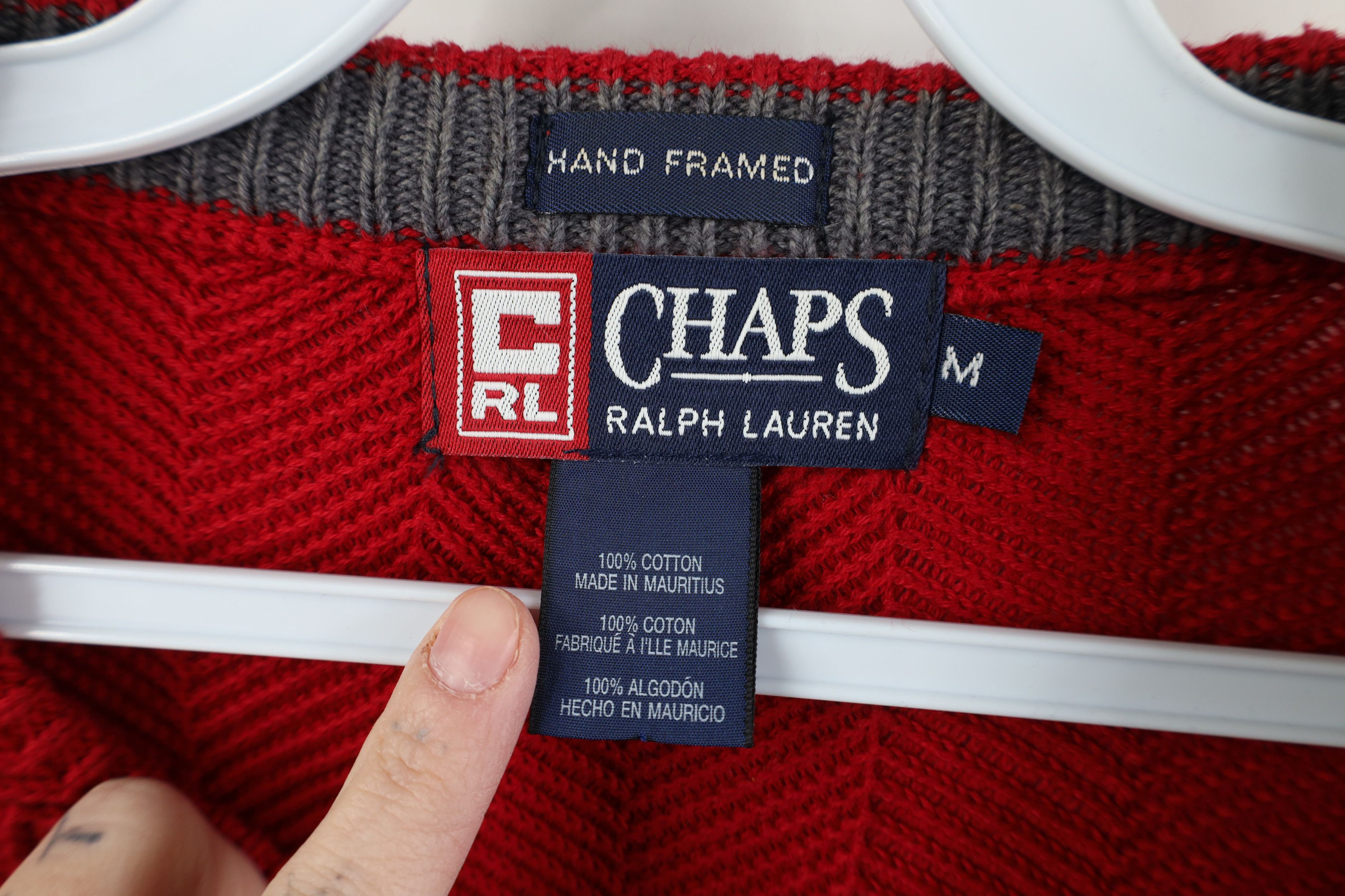 Ralph Lauren Vintage 90s Chaps Ralph Lauren Herringbone Knit Sweater Size US M / EU 48-50 / 2 - 5 Thumbnail