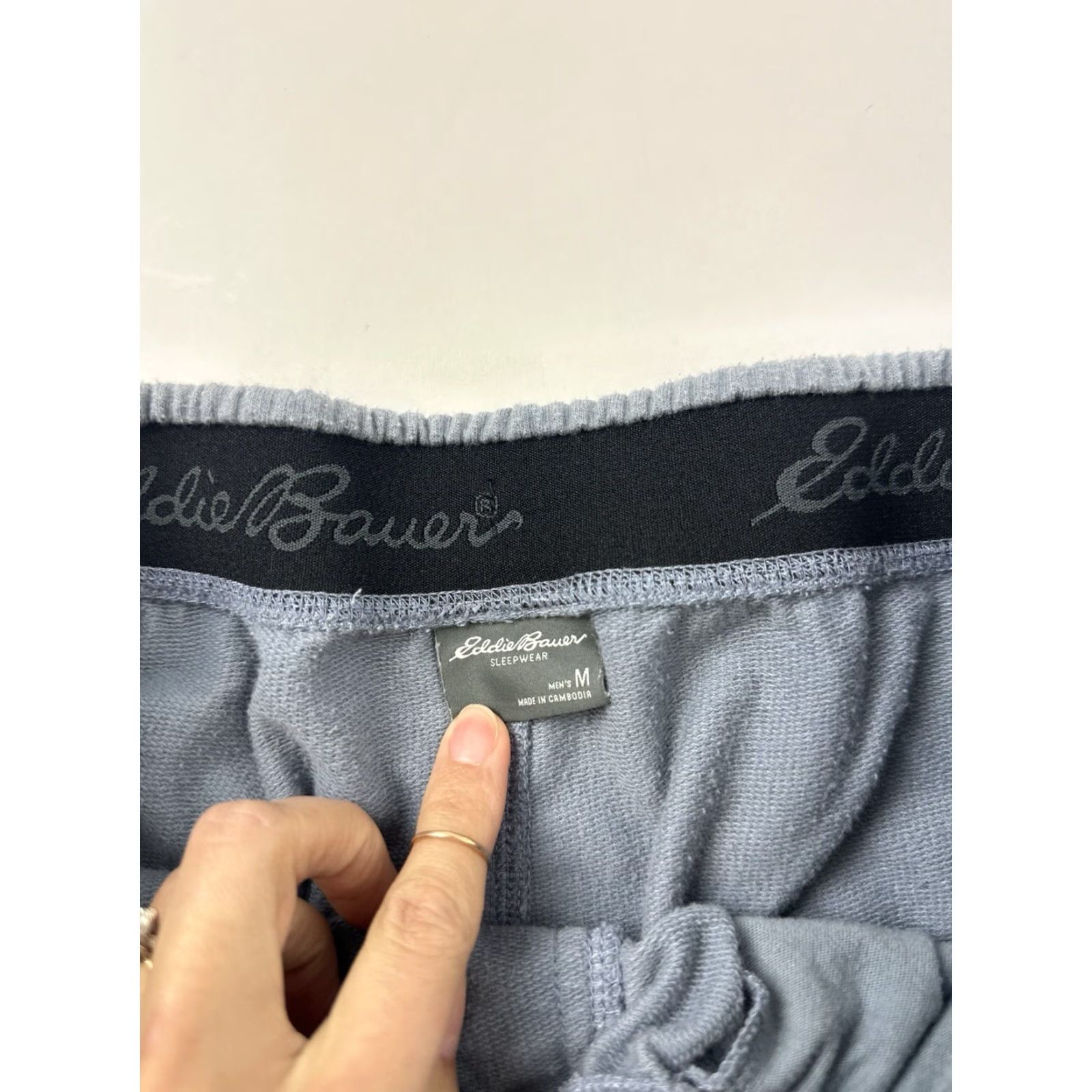 Eddie Bauer VINTAGE Eddie Bauer Sleep Shorts Men M Blue Pajama Lounge Size US 31 - 2 Thumbnail