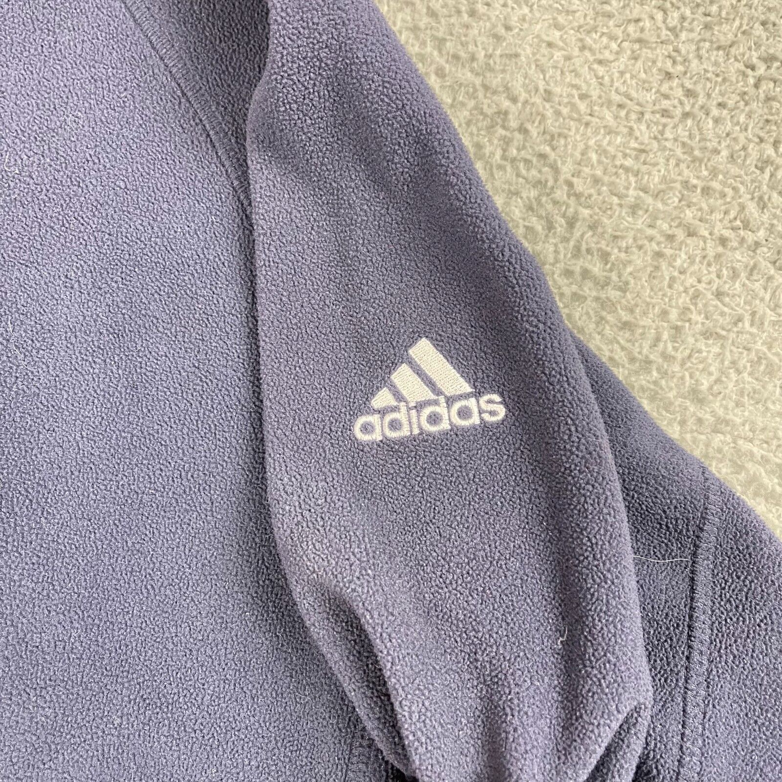 Adidas Adidas Logo Fleece Half-Zip Quarter-Zip Pullover Blue Size US M / EU 48-50 / 2 - 2 Thumbnail