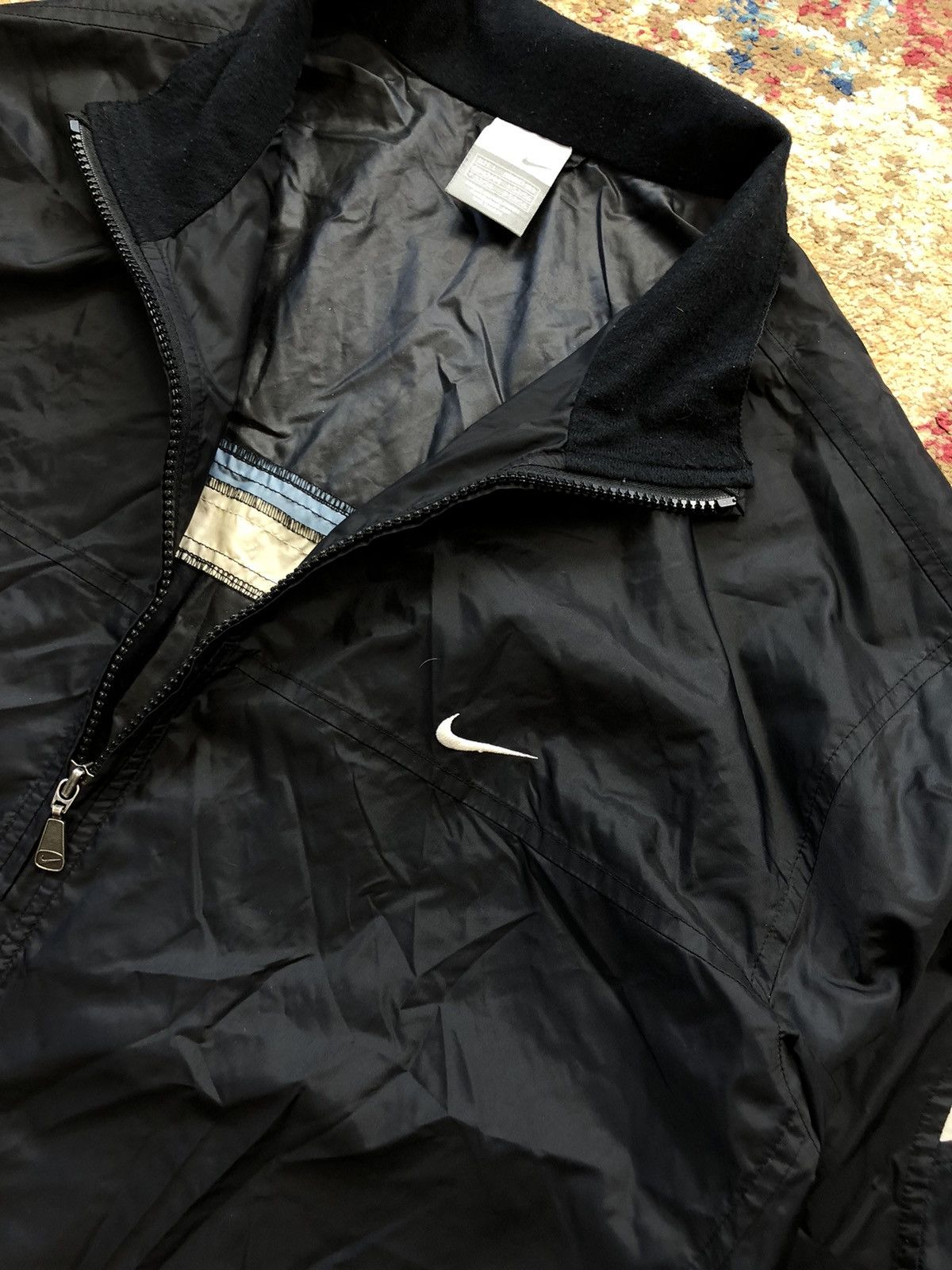 Nike × Vintage 🏴‍☠️ 90’s NIKE RETRO CENTRAL BACK SWOOSH LOGO TRACK JACKET Y2K Size US L / EU 52-54 / 3 - 2 Thumbnail