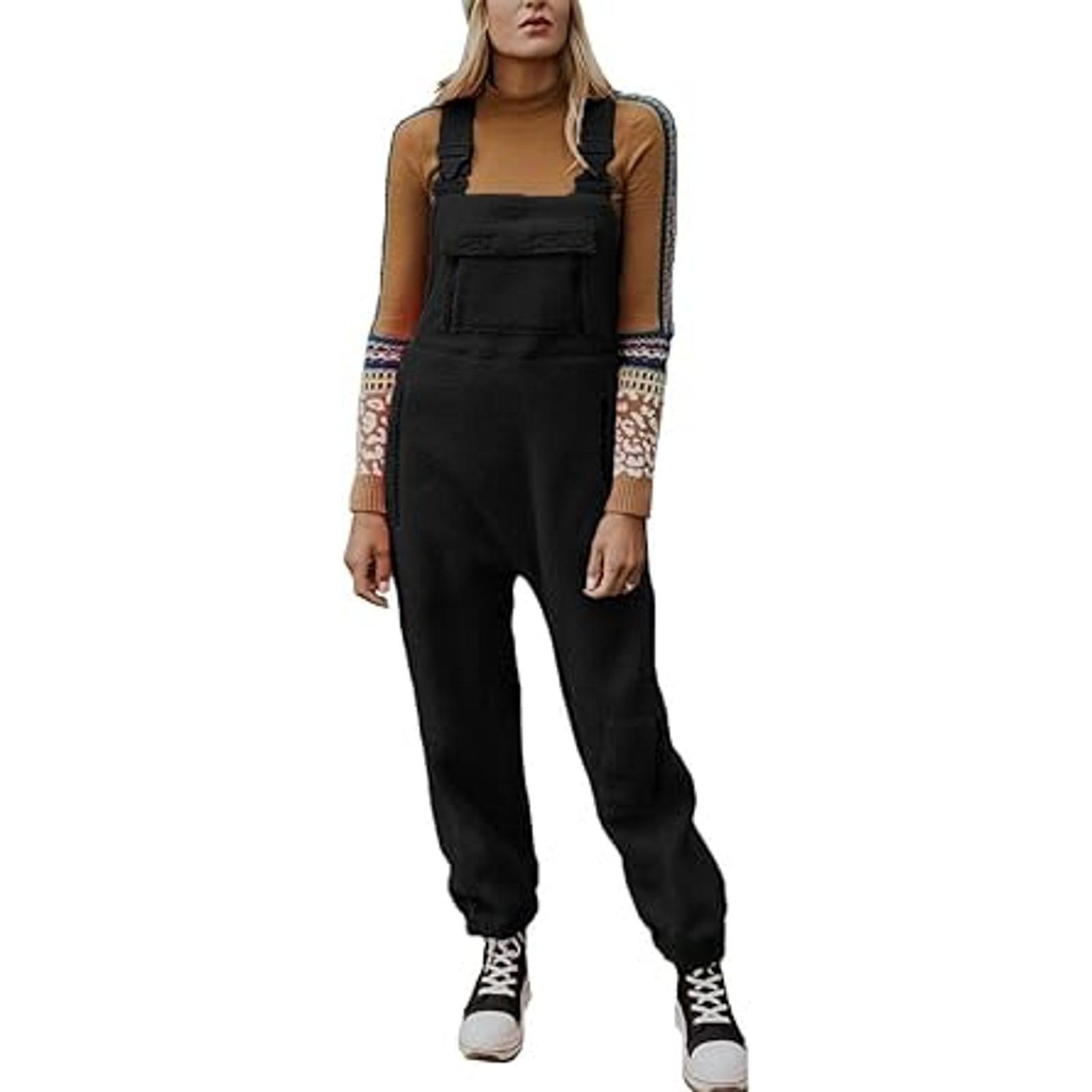 Other utcoco Womens Fuzzy Fleece Overall Jumpsuits Casual Loose Size 28" / US 6 / IT 42 - 1 Thumbnail