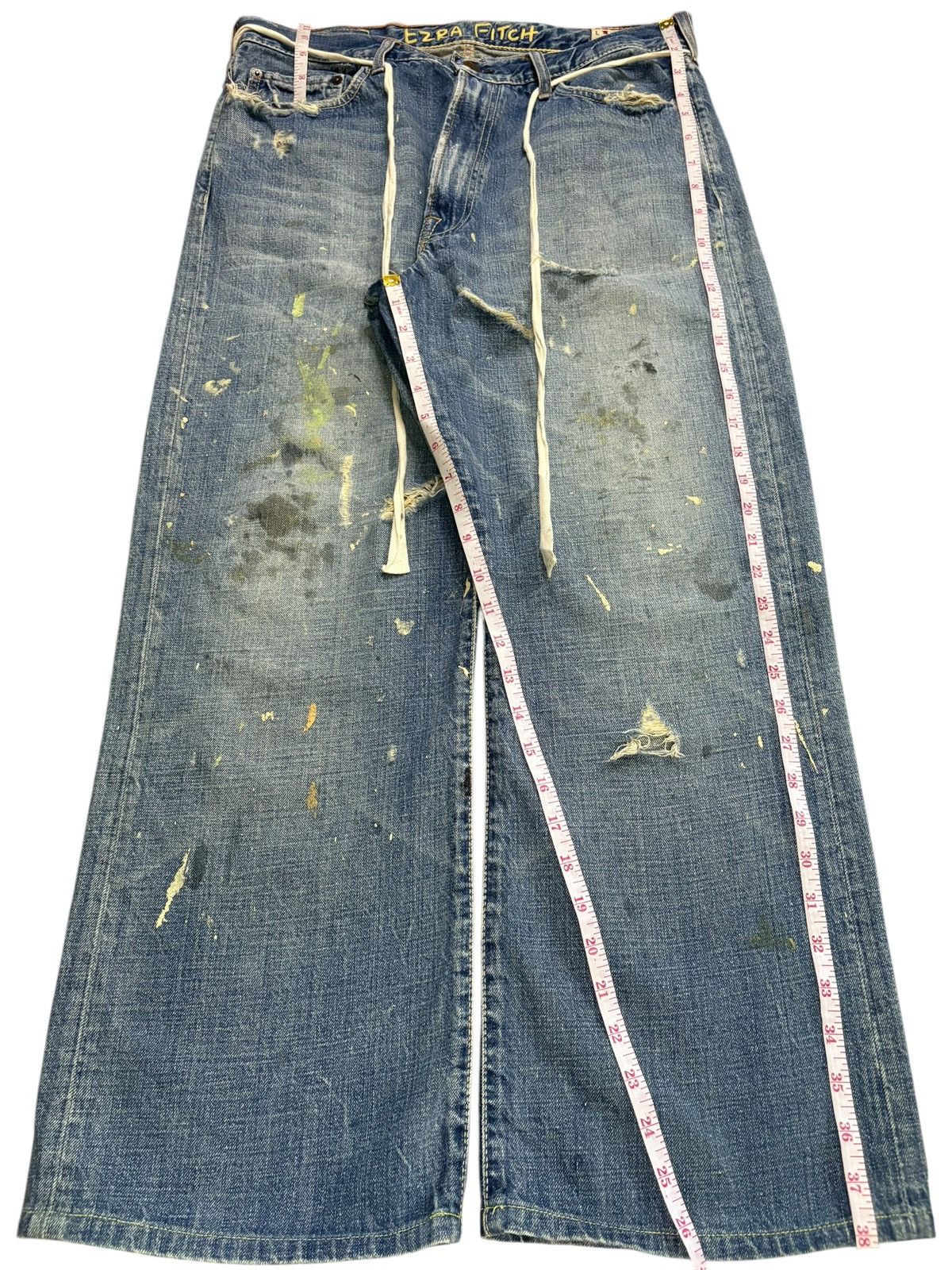 Japanese Brand Vintage Japanese Brand Mud Wash Paint Distress Bootcut Jeans Size US 30 / EU 46 - 14 Thumbnail