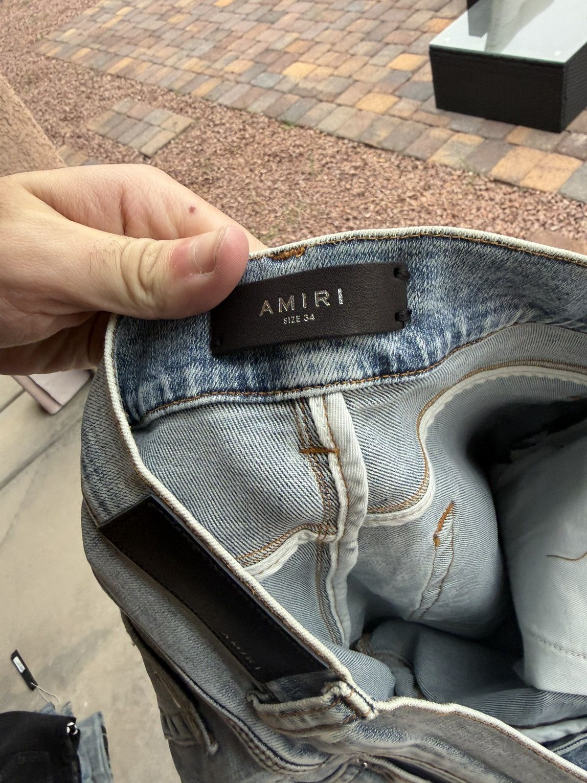 Amiri Amiri Stack Jean Stone Indigo 34 NWT Retail $750 Size US 34 / EU 50 - 6 Thumbnail