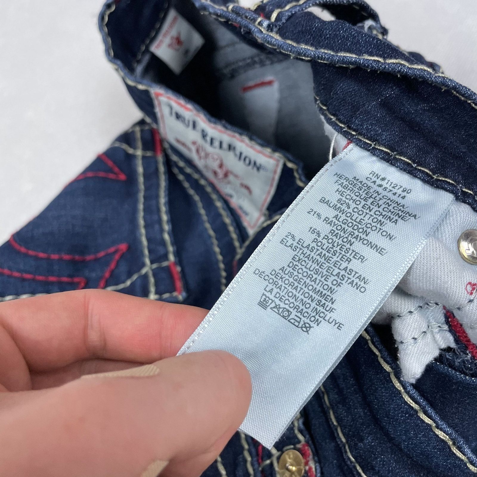 True Religion × Vintage True Religion Halle Womens Blue Cotton Super Skinny Jeans 26 Size 26" / US 2 / IT 38 - 10 Thumbnail