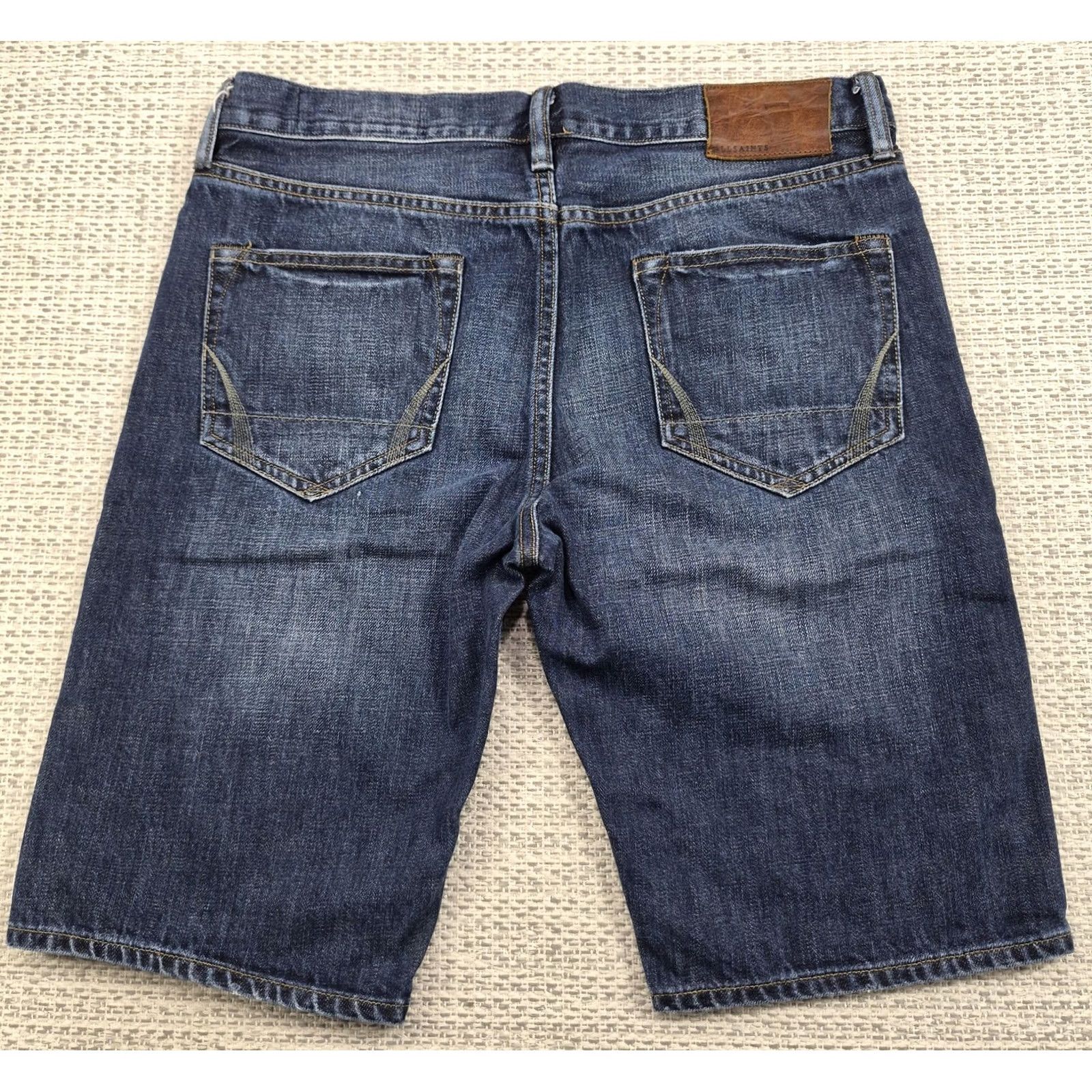 Allsaints AllSaints Mens Bermuda Shorts 30 Blue Stamp Switch Denim Casual Button Fly Bermuda Shorts Mens 30 Blue Stamp Switch Denim Short 5-Pocket Design Size US 30 / EU 46 - 2 Thumbnail