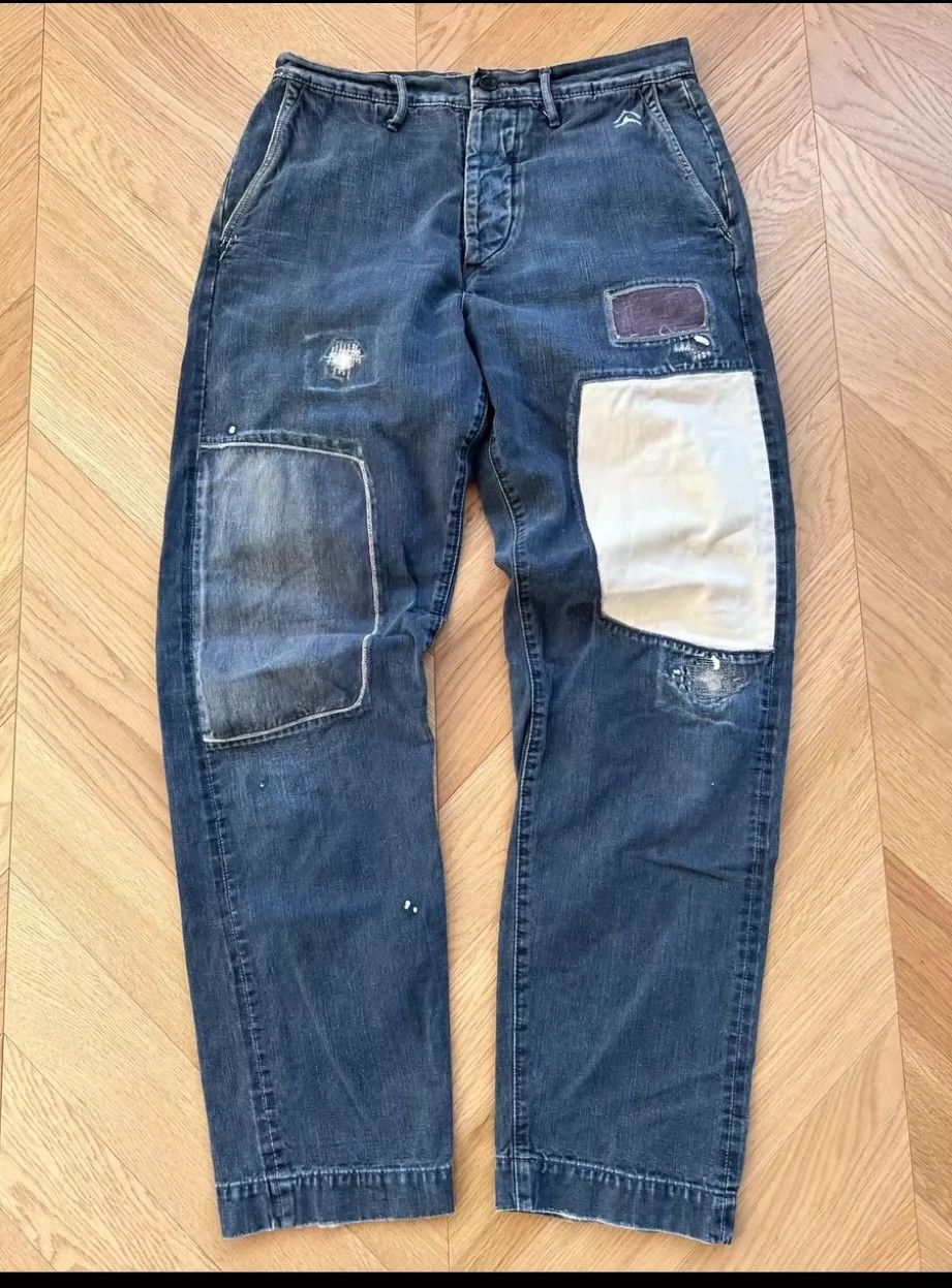 Kapital kapital Early kountry washed vintage jeans with old patches. Size US 32 / EU 48 - 1 Thumbnail