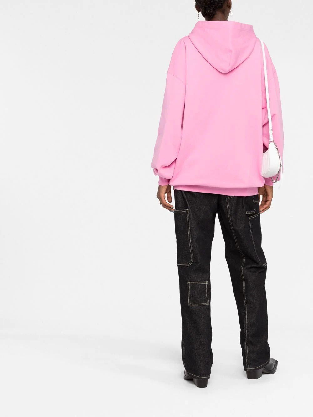 Balenciaga o1s1wg110824 BB Paris Icon Hoodie Medium Fit in Pink Size XL / US 12-14 / IT 48-50 - 3 Thumbnail