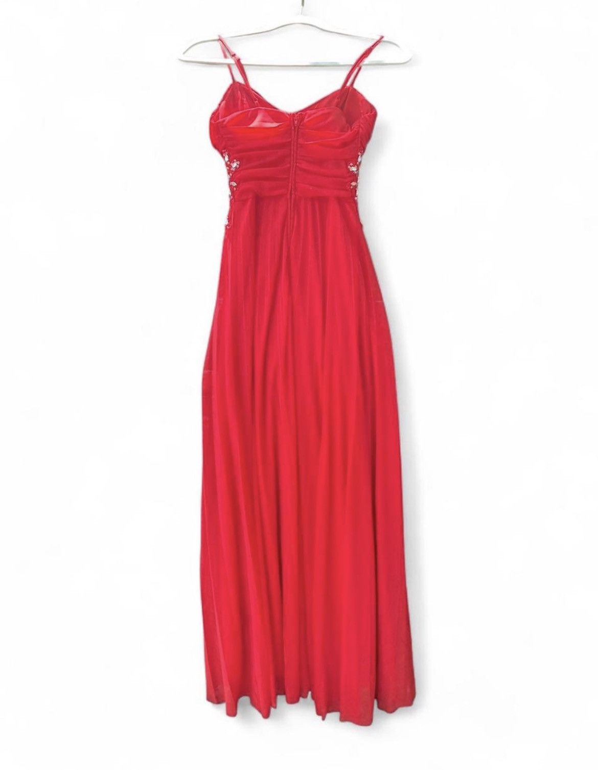 Other B Darlin Vibrant Red Maxi Dress with Embellishments Size XS / US 0-2 / IT 36-38 - 2 Thumbnail