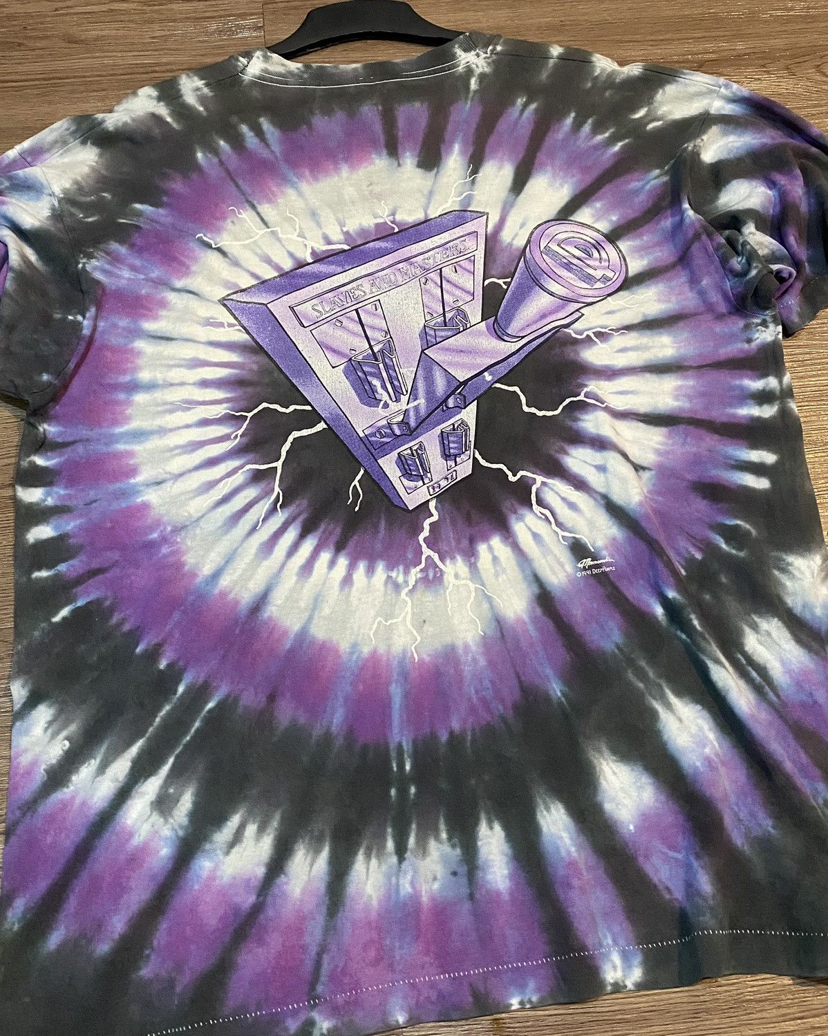 Fruit Of The Loom Tshirt Vintage Deep Purple 1991 Slaves And Masters Thunder Size US XL / EU 56 / 4 - 7 Thumbnail