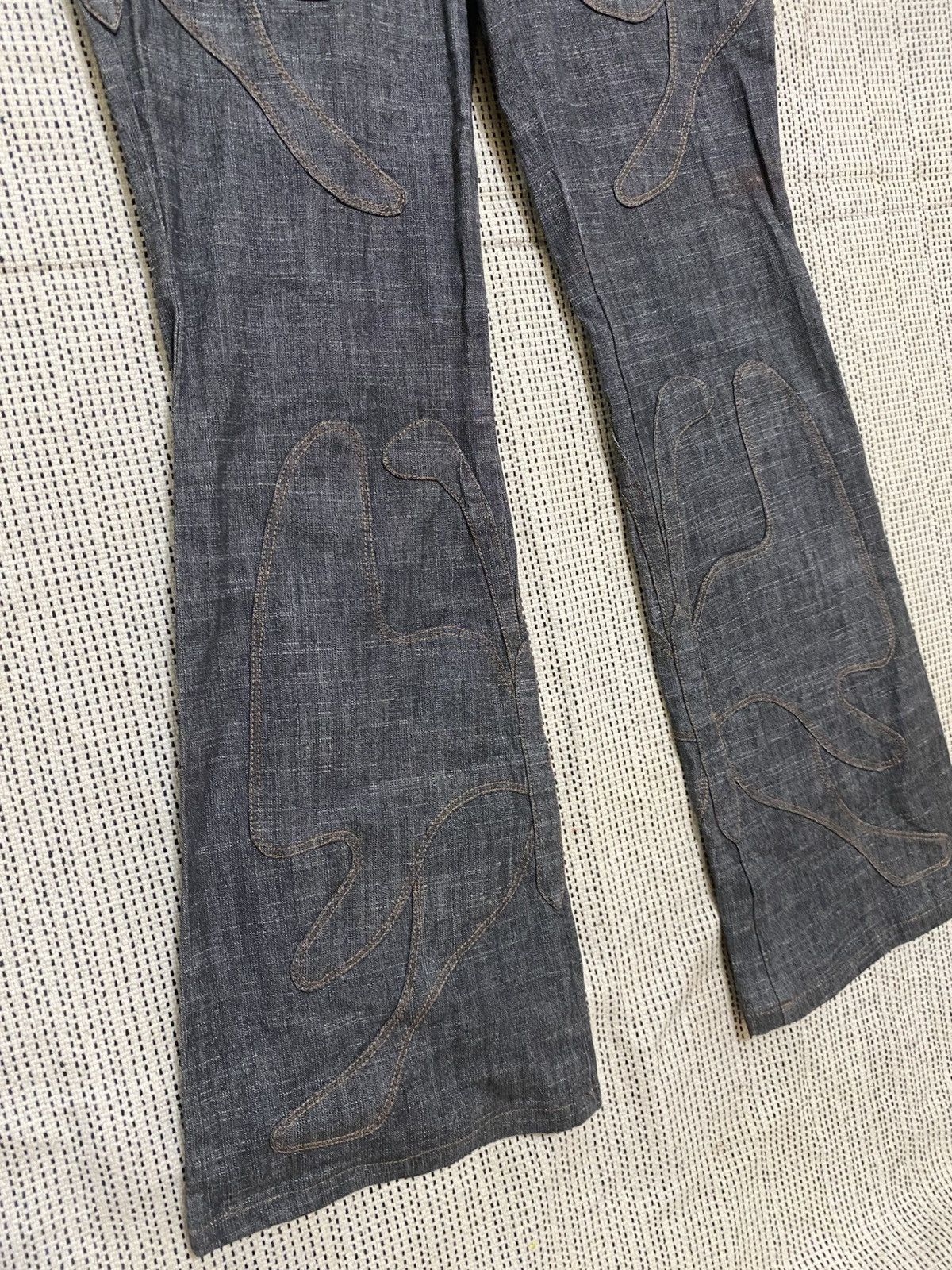 Japanese Brand LA TENDA WAXED BLACK BOOTCUT DENIM NICE DESIGN VERY RARE Size 31" - 4 Thumbnail